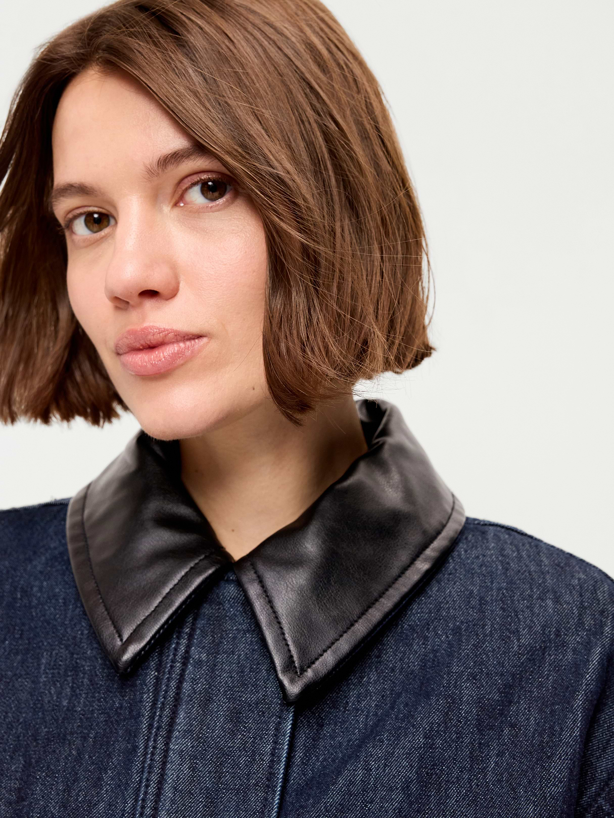 Cropped Barn Jacket - Dark Rinse