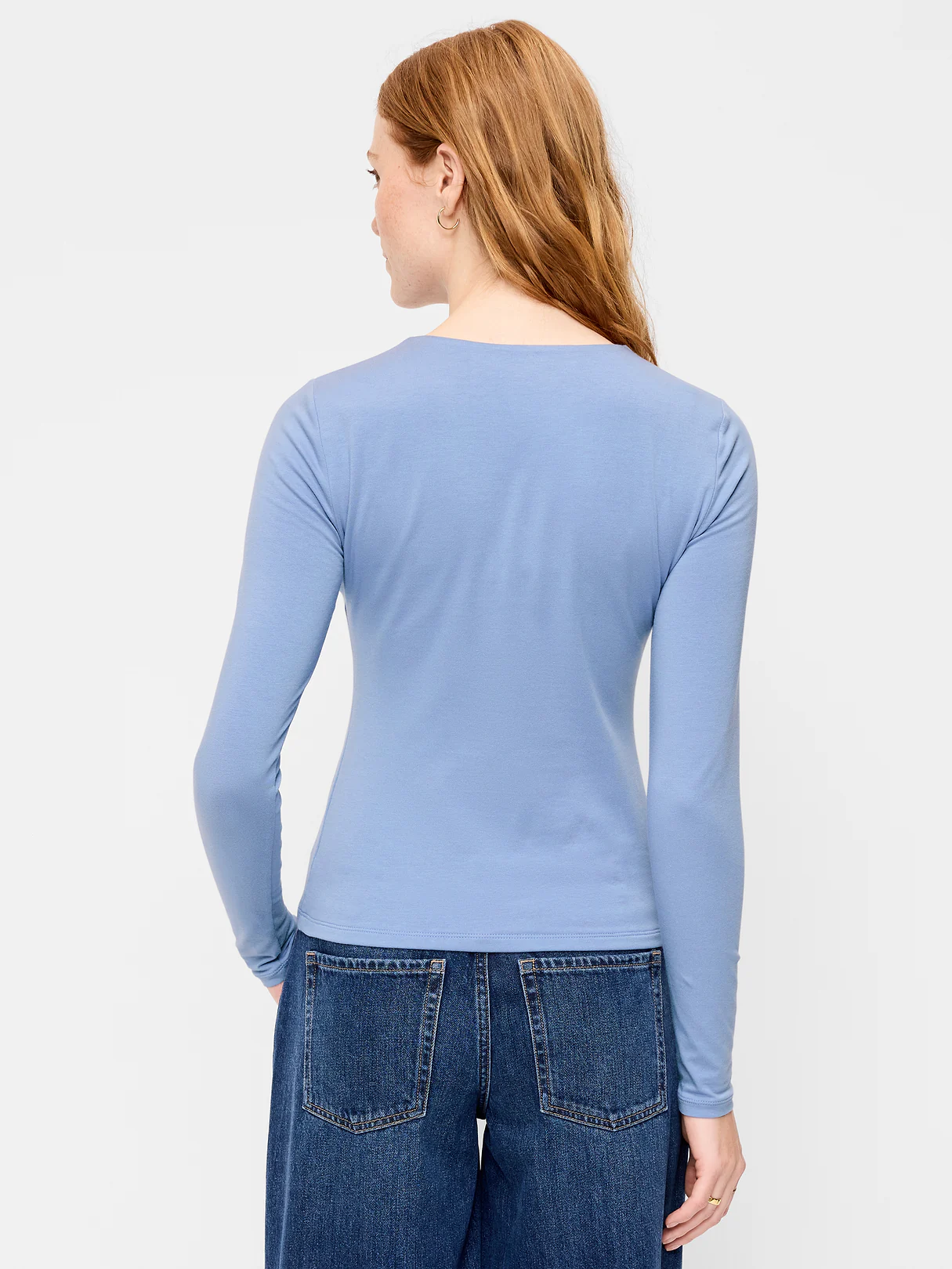Hug Double-Layer Crew-Neck Long-Sleeve Top - Shady Lane