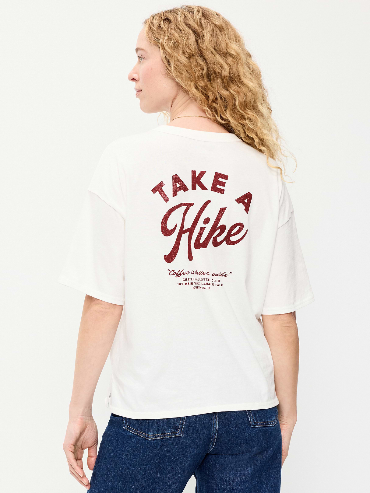 Short-Sleeve Loose Graphic T-Shirt - Sea Salt