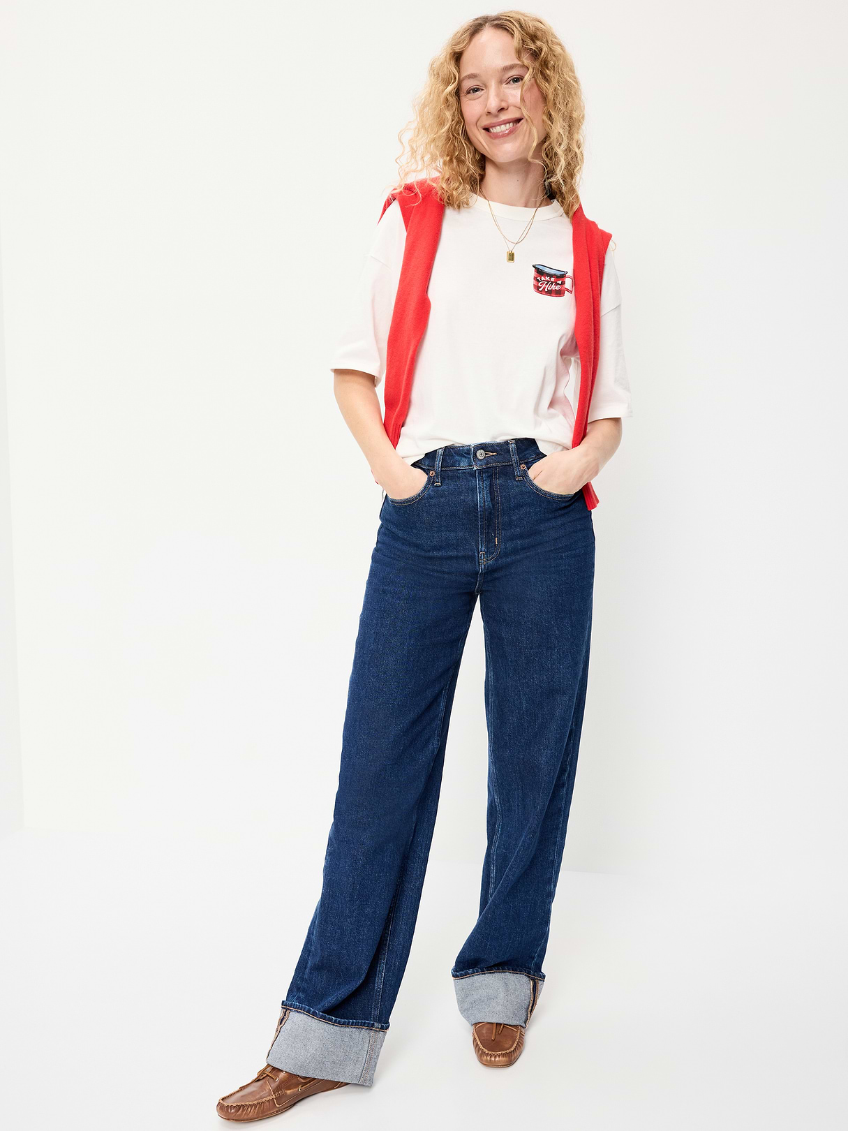Short-Sleeve Loose Graphic T-Shirt - Sea Salt