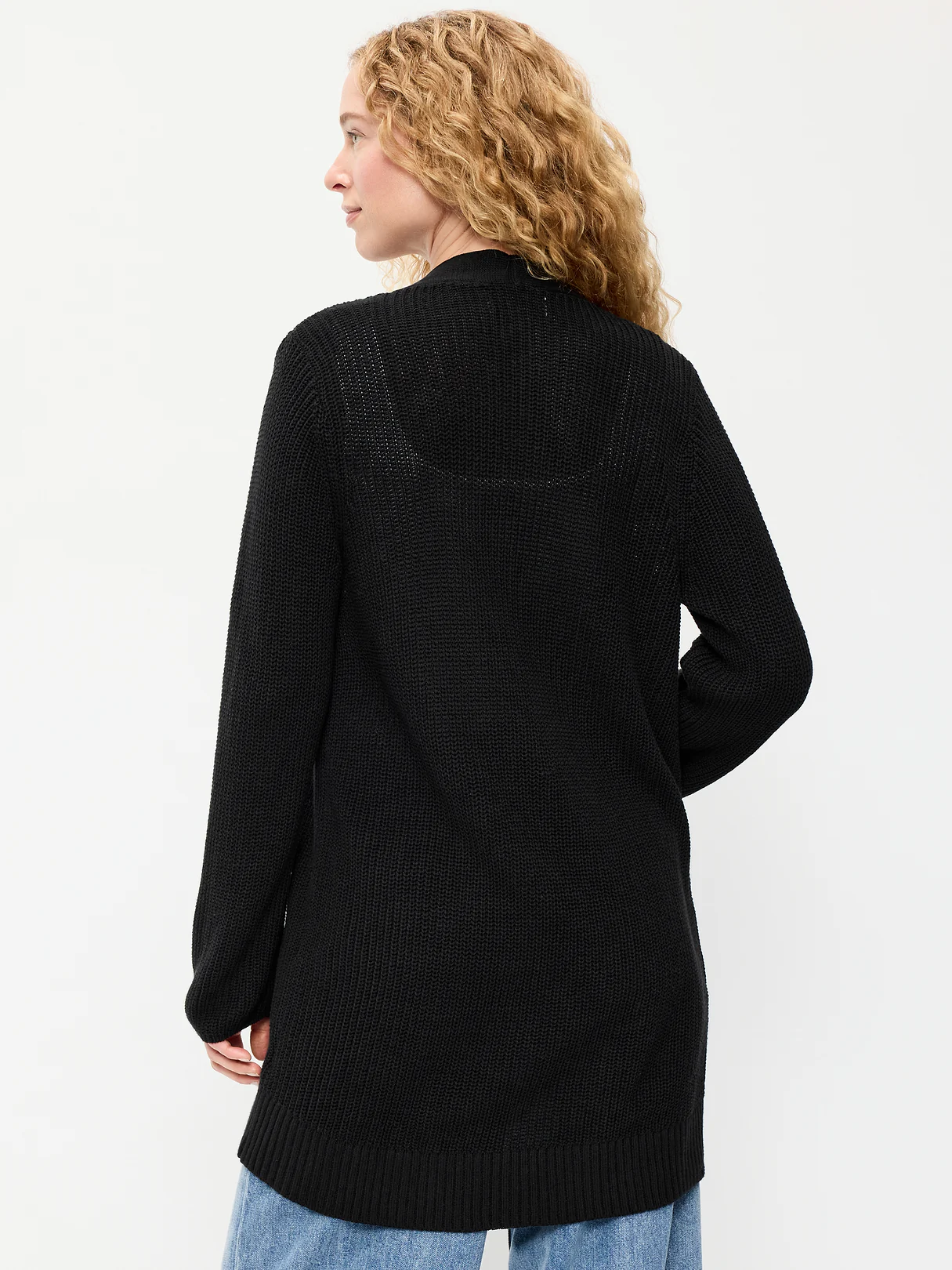 Longline Open-Front Wrap - Black Jack