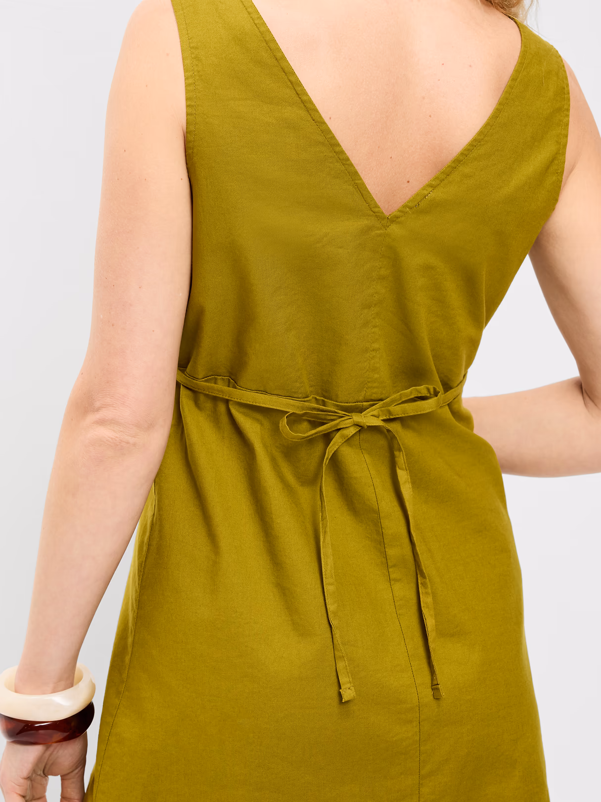 Sleeveless A-Line Mini Dress - Mysterious Fern