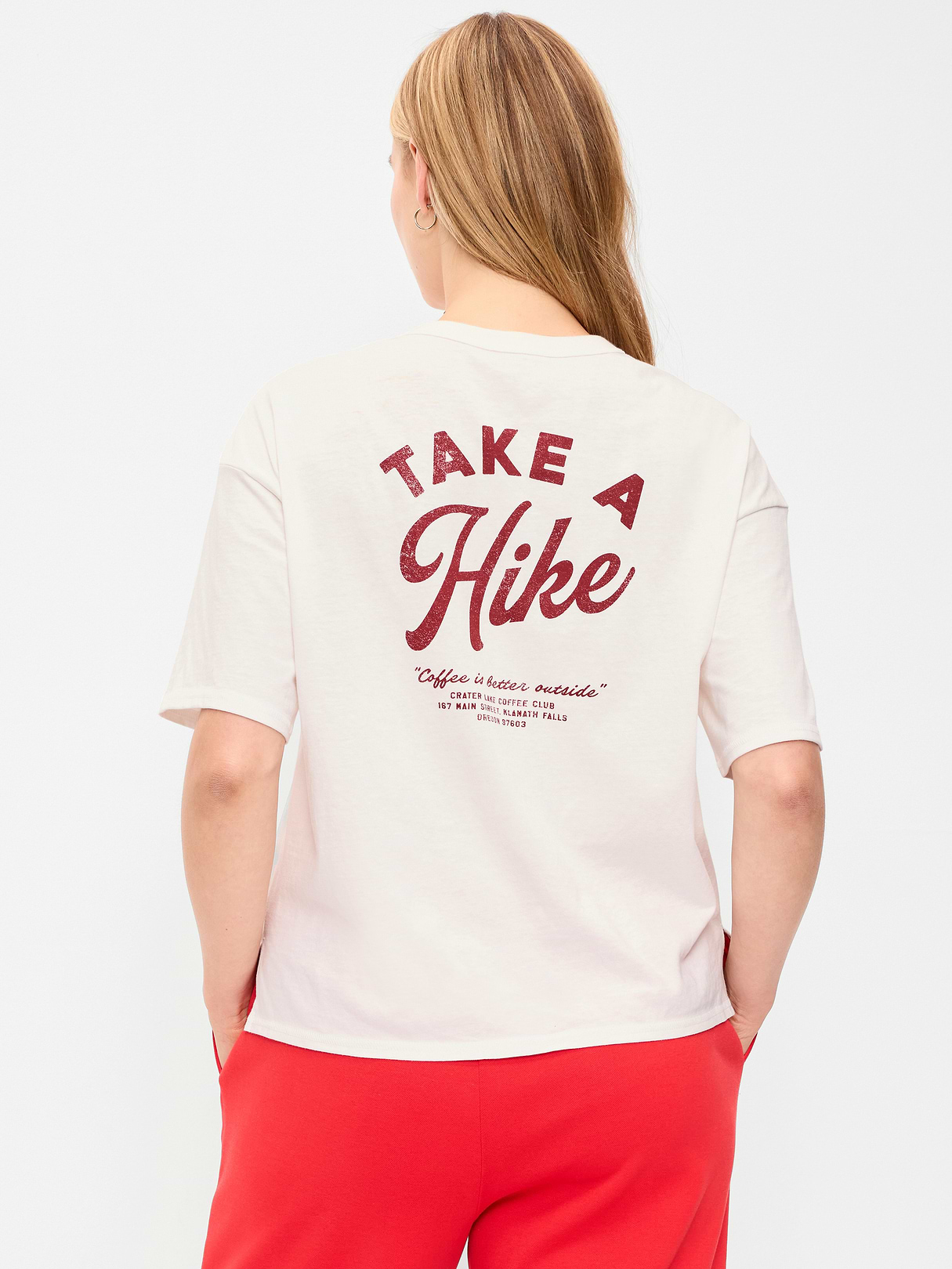 Short-Sleeve Loose Graphic T-Shirt - Sea Salt