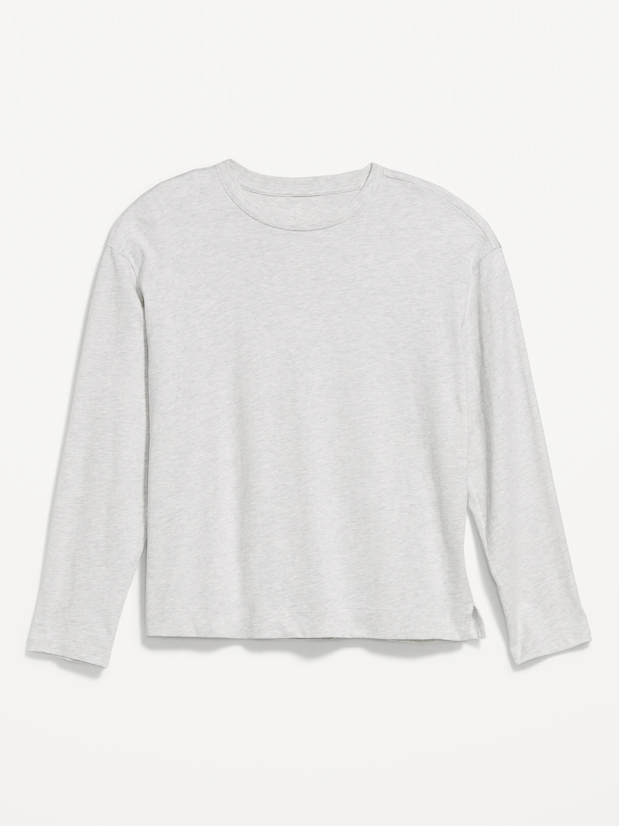 Vintage Long-Sleeve Crew-Neck T-Shirt - Light Heather Gray