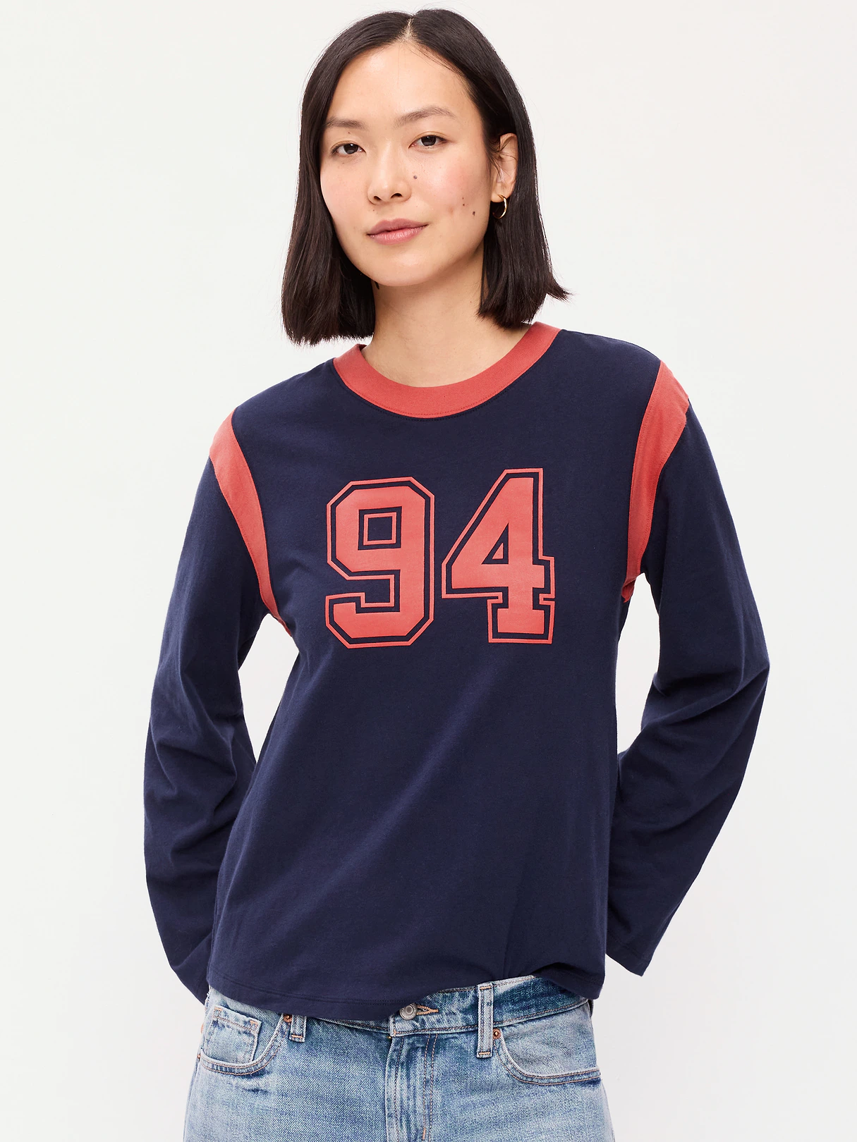 EveryWear Long-Sleeve Graphic T-Shirt - In the Navy