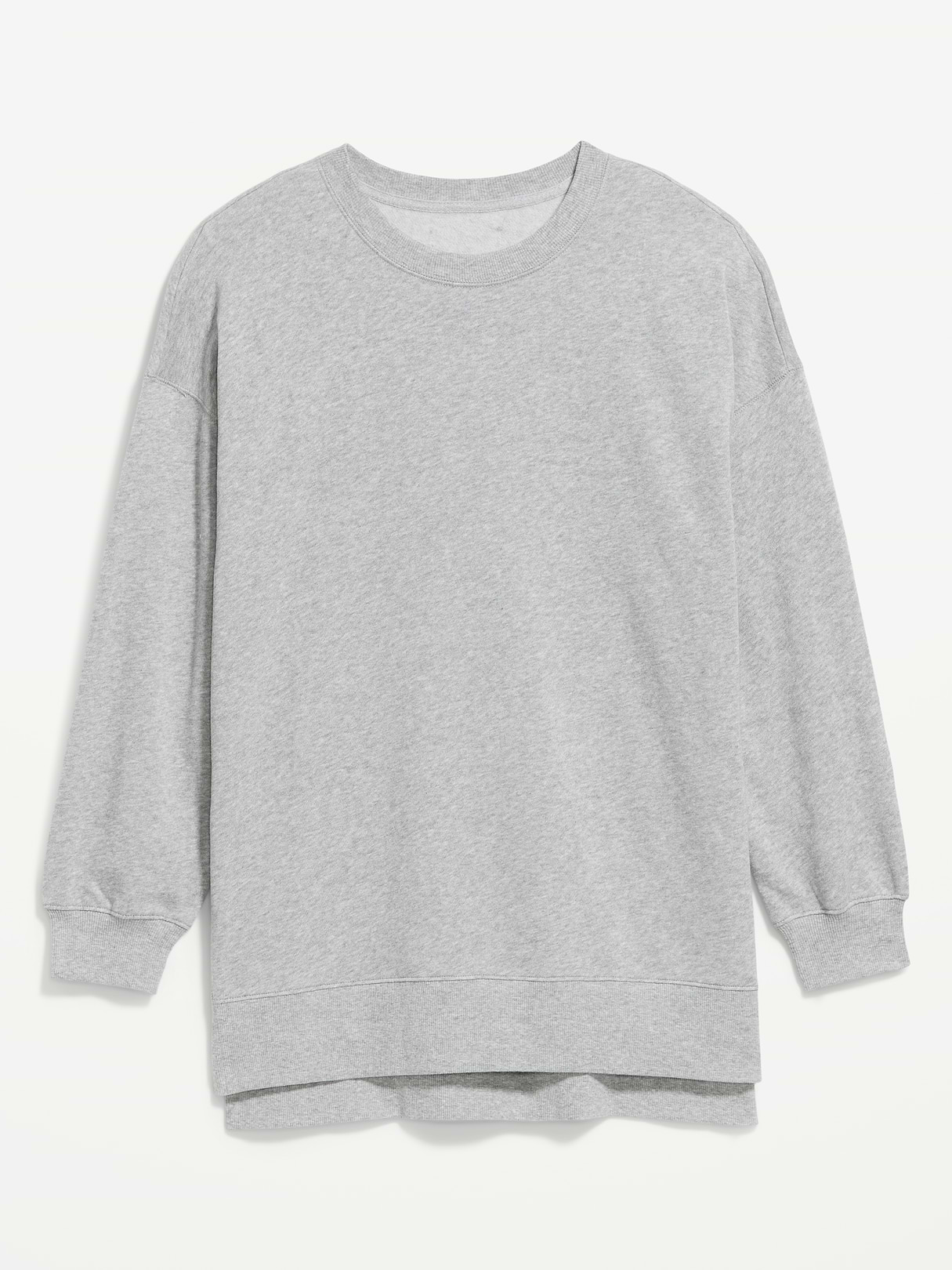 SoComfy Relaxed Tunic Sweatshirt - Heather Gray