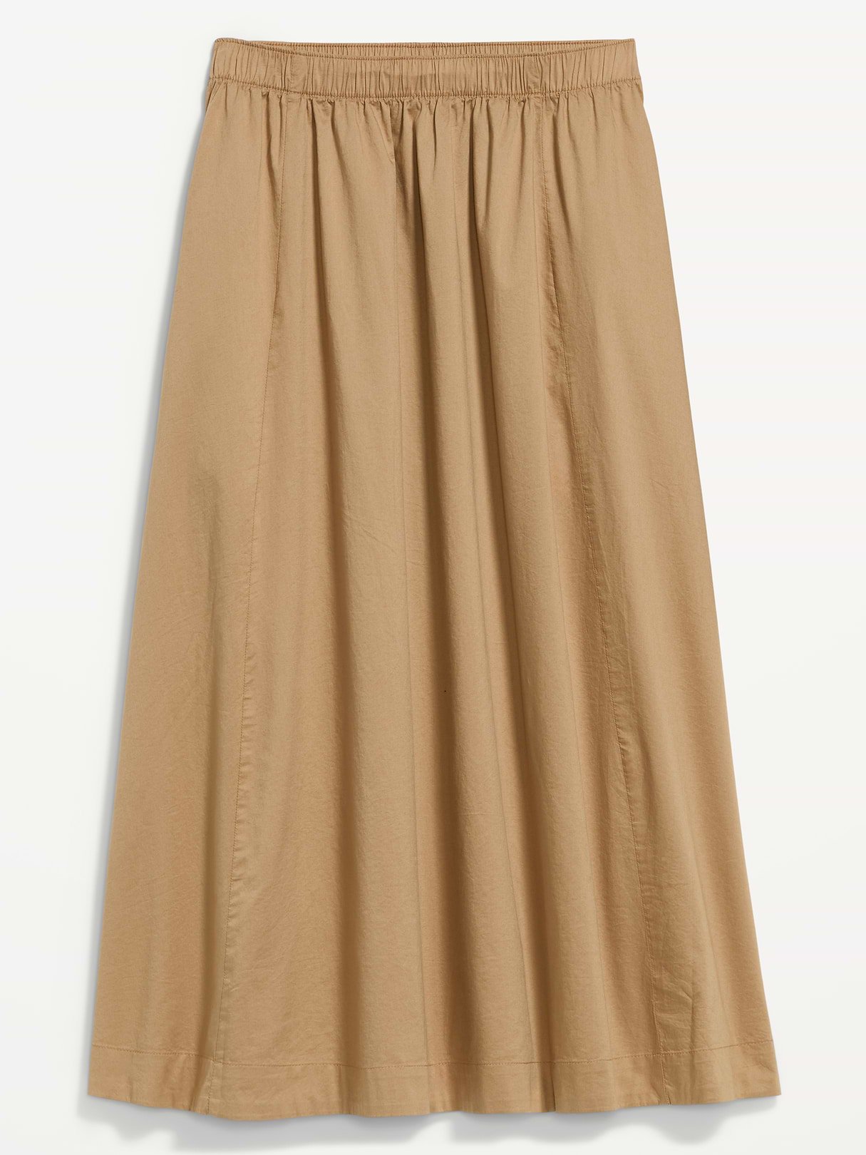 Poplin Midi Skirt - Classic Khaki
