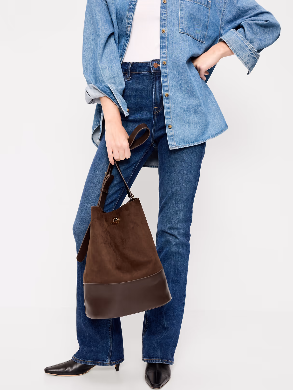 Large Preppy Bucket Bag - Earthen