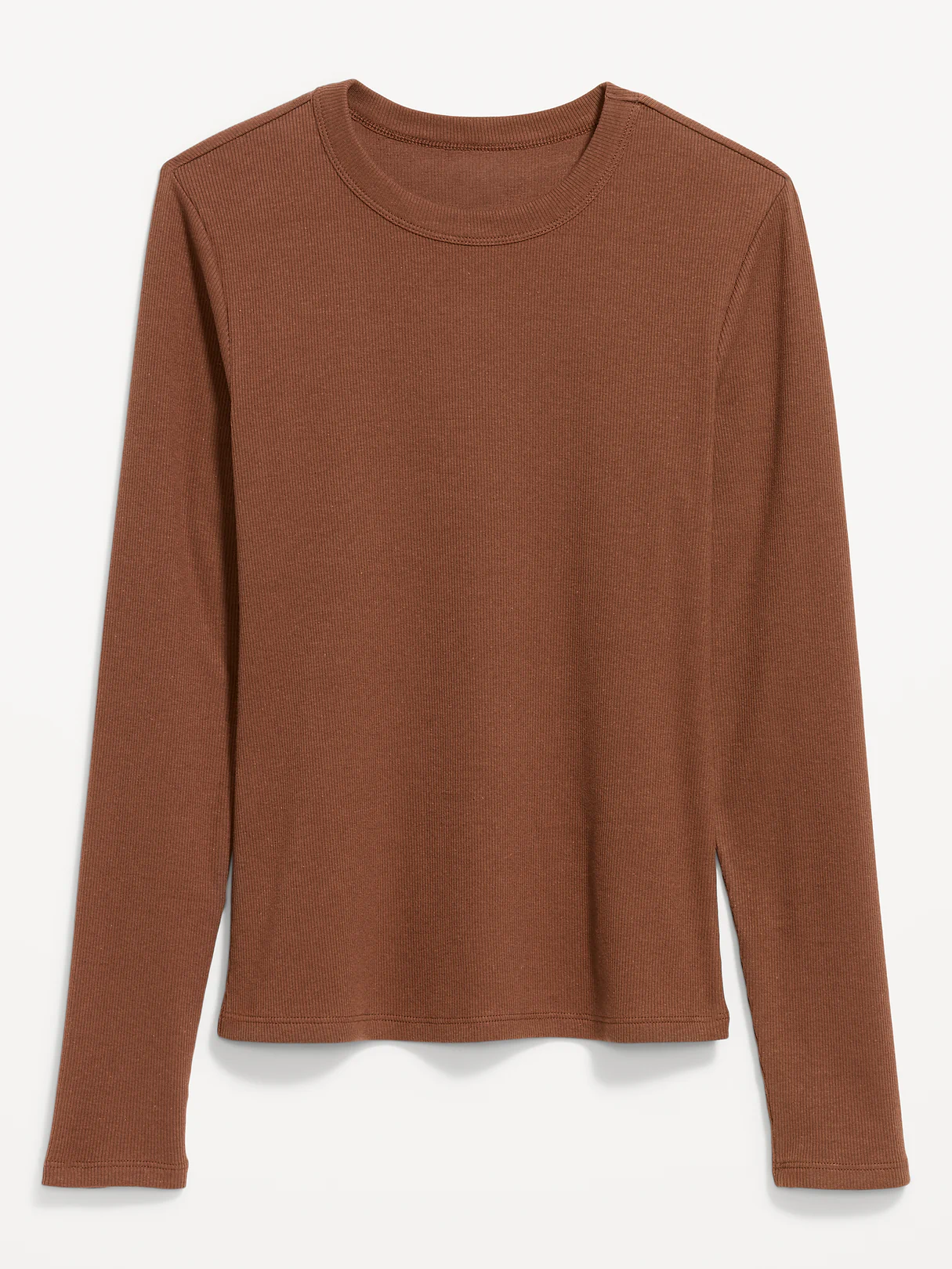 Snug Long-Sleeve Striped Ribbed T-Shirt - Coco de mer