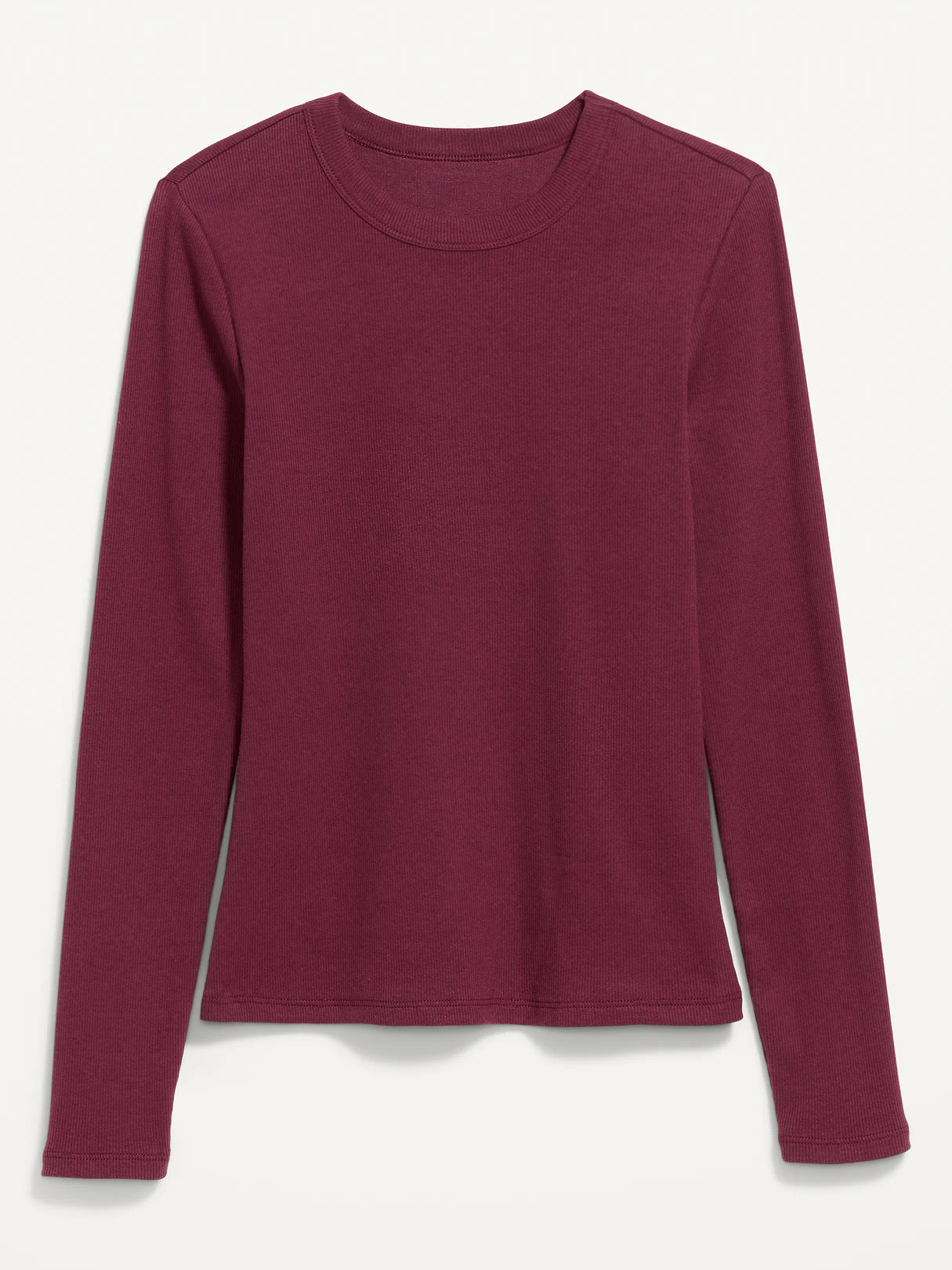 Snug Long-Sleeve Striped Ribbed T-Shirt - Reddy Or Not