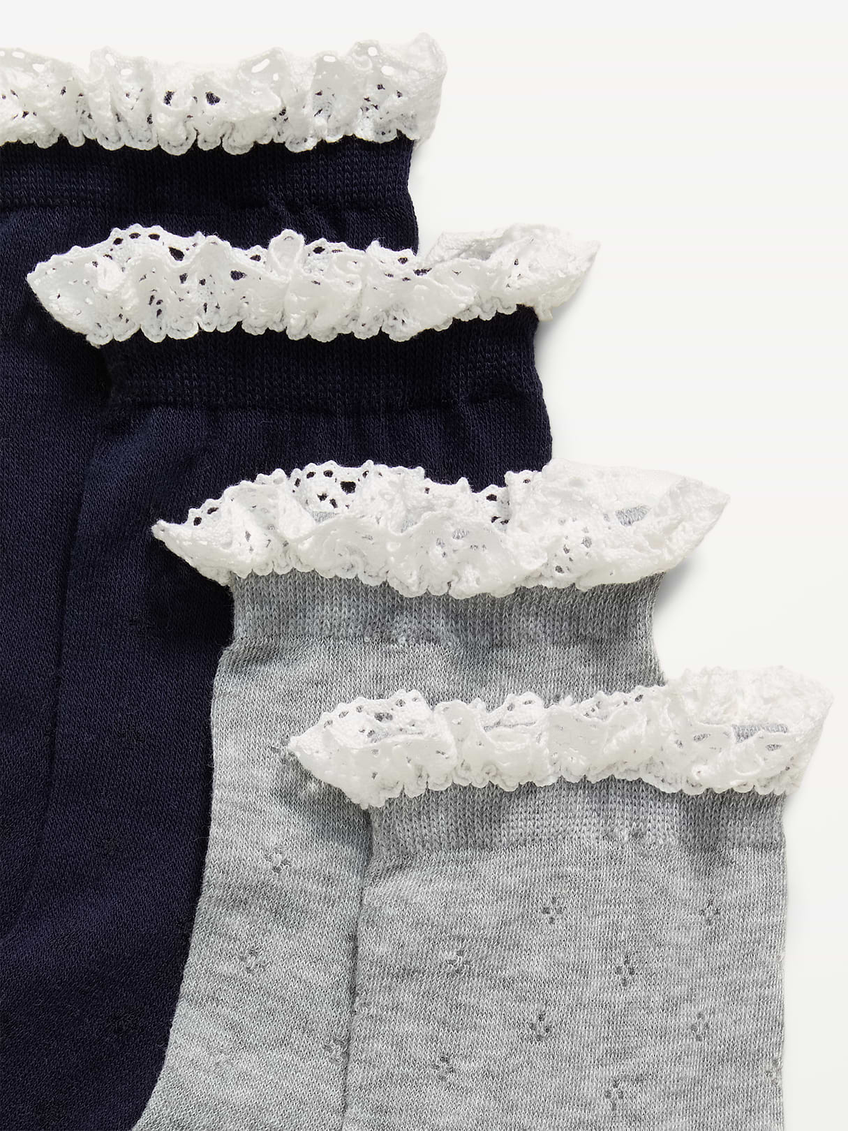 Lace-Trim Crew Sock 2-Pack for Women - Cool