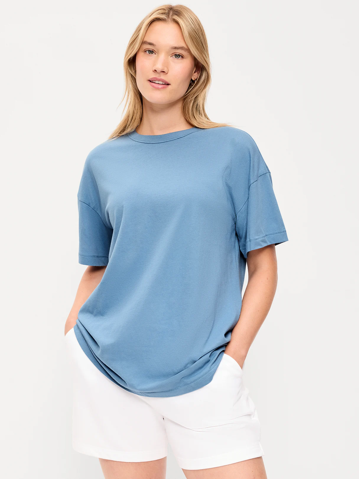 Oversized EveryWear Tunic T-Shirt - Naturalist Blue