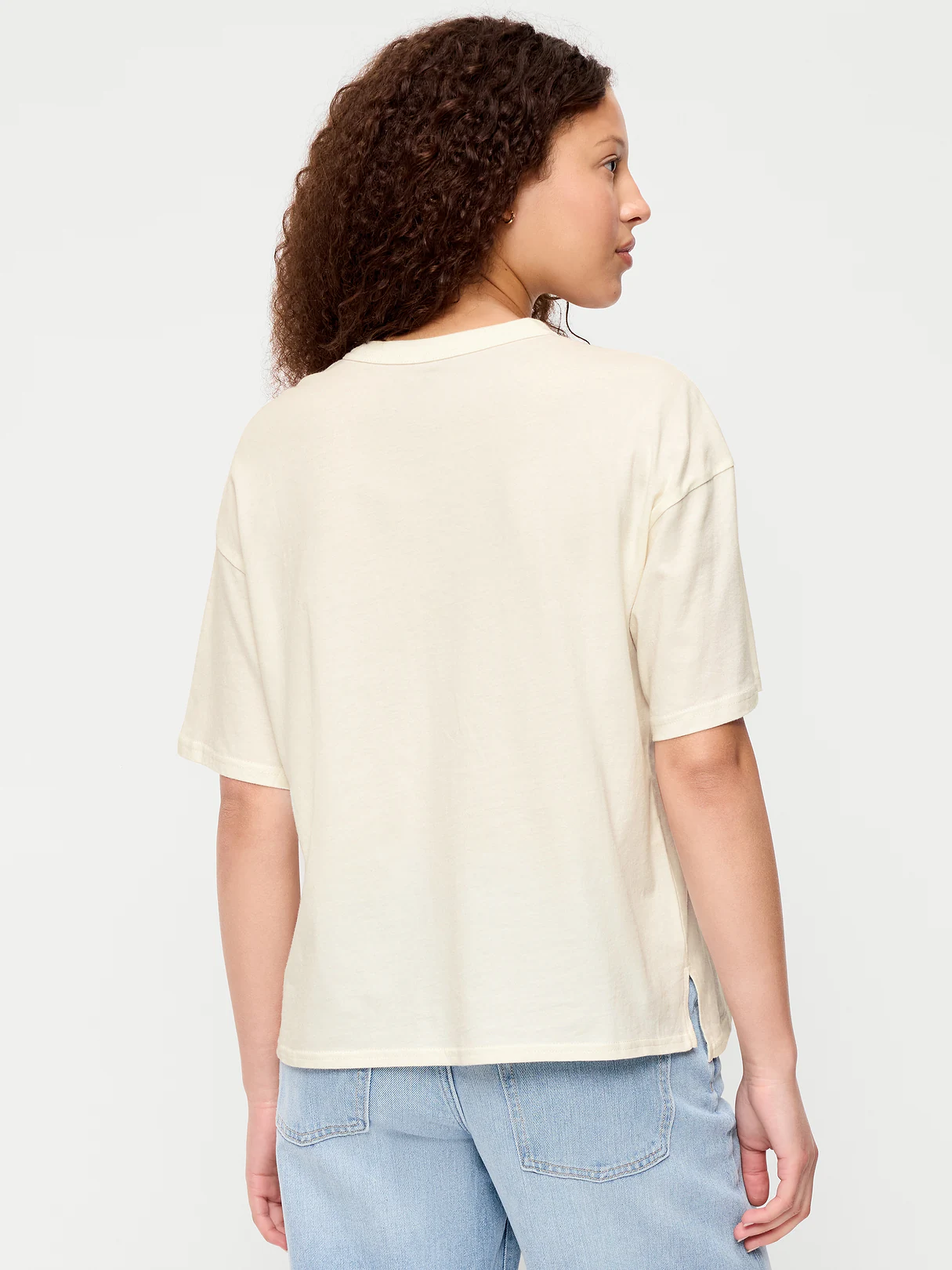 Yosemite National Park Crew-Neck Oversized T-Shirt - Sea Salt