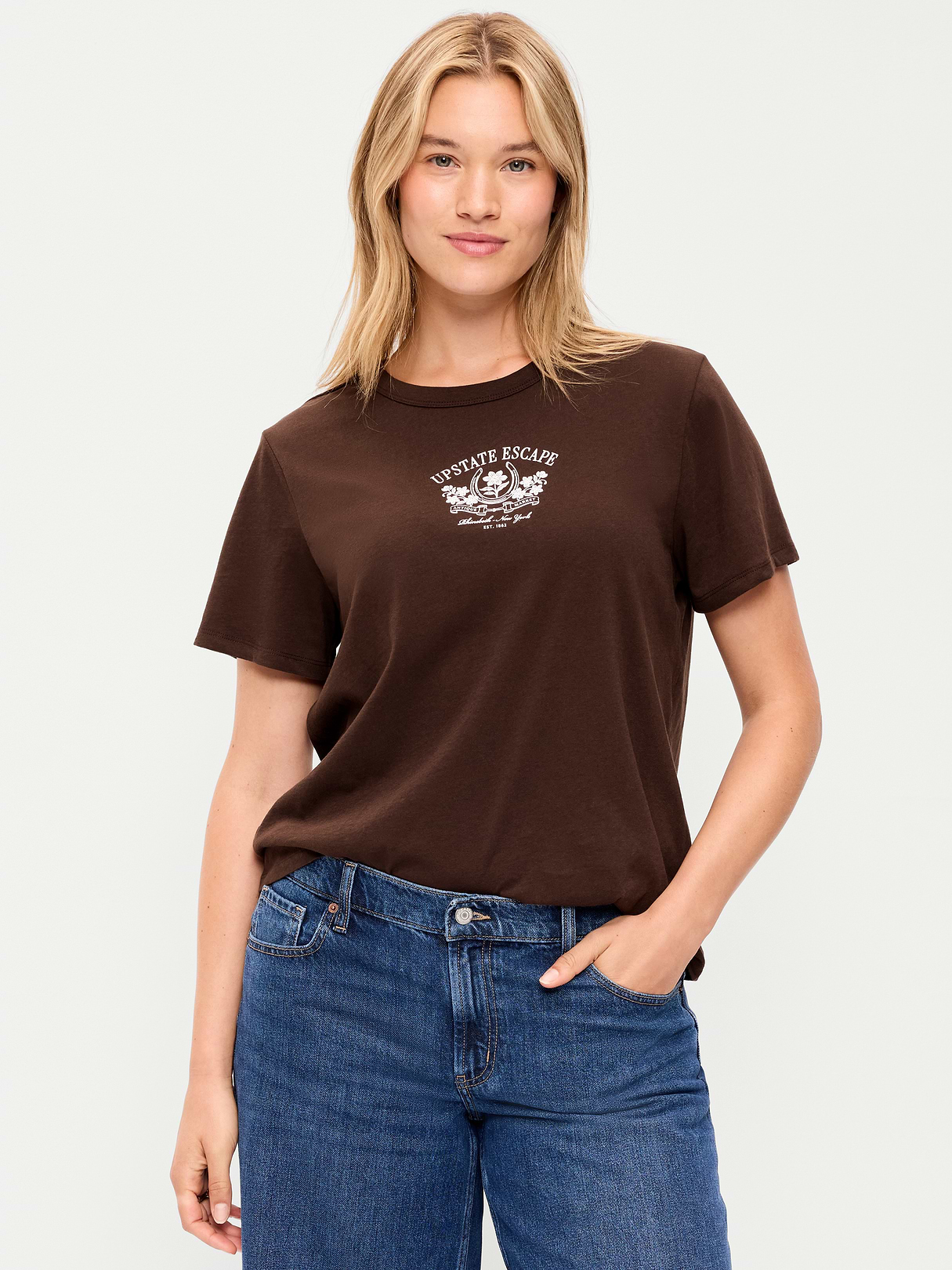 EveryWear Crew-Neck Graphic T-Shirt - Earthen