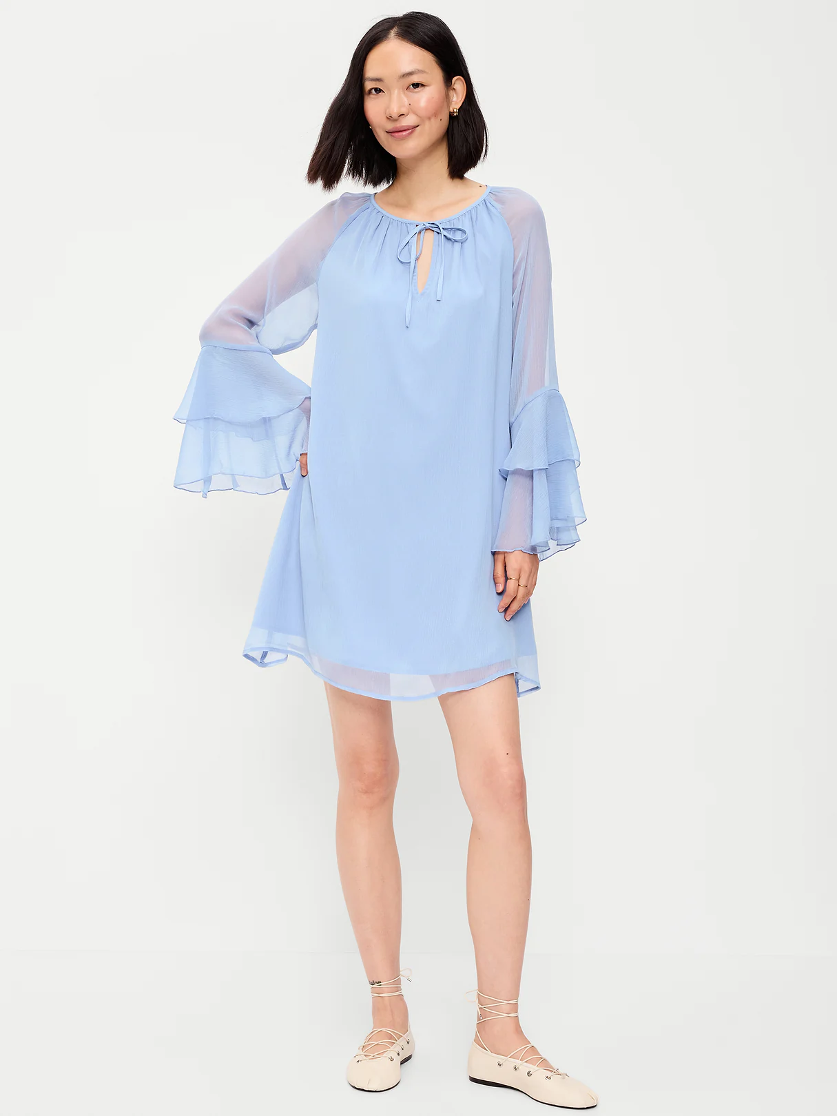 Bell-Sleeve Boho Mini Dress - Shady Lane