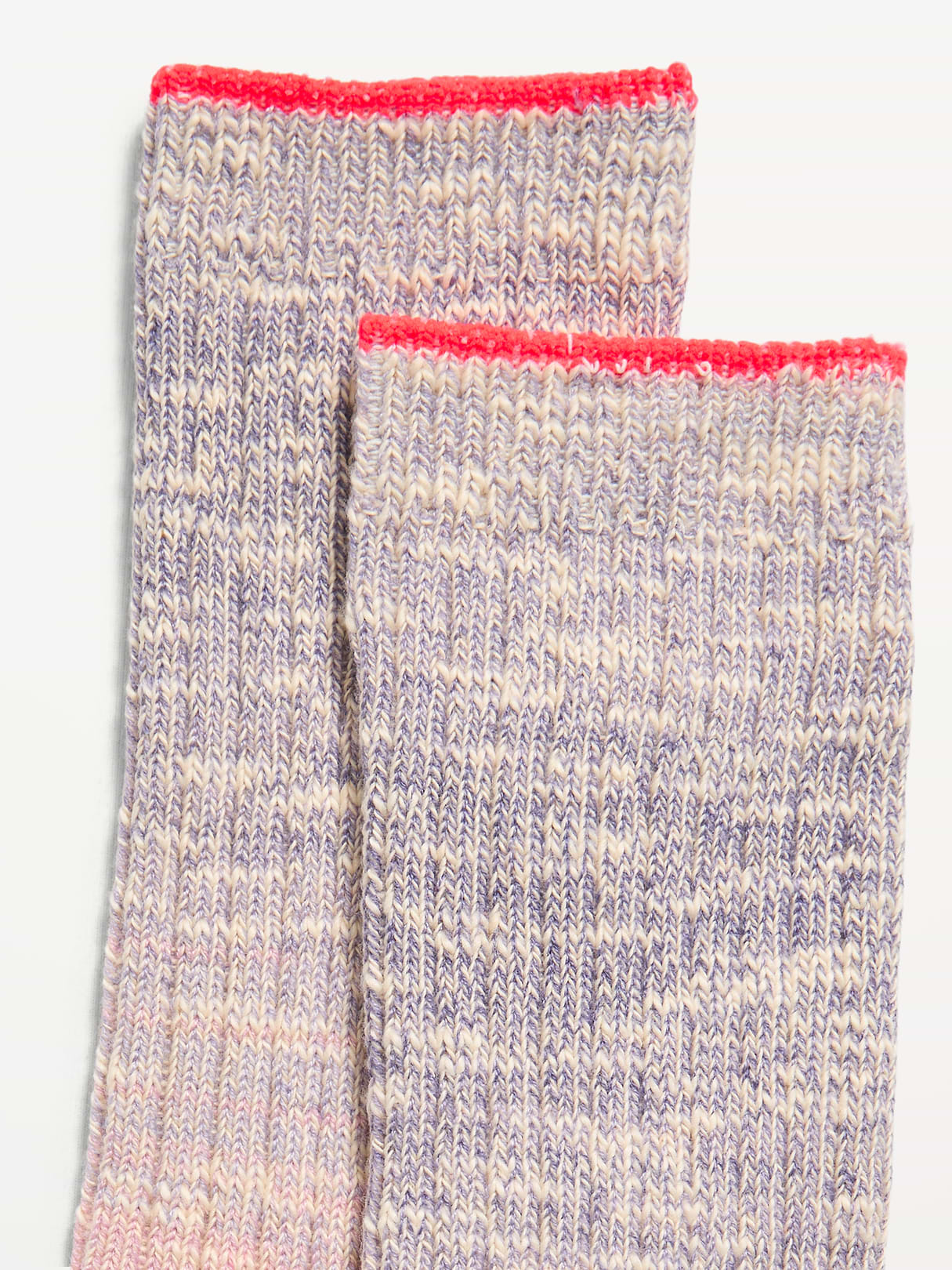 Slouchy Textured Crew Socks for Women - Warm Space Dye