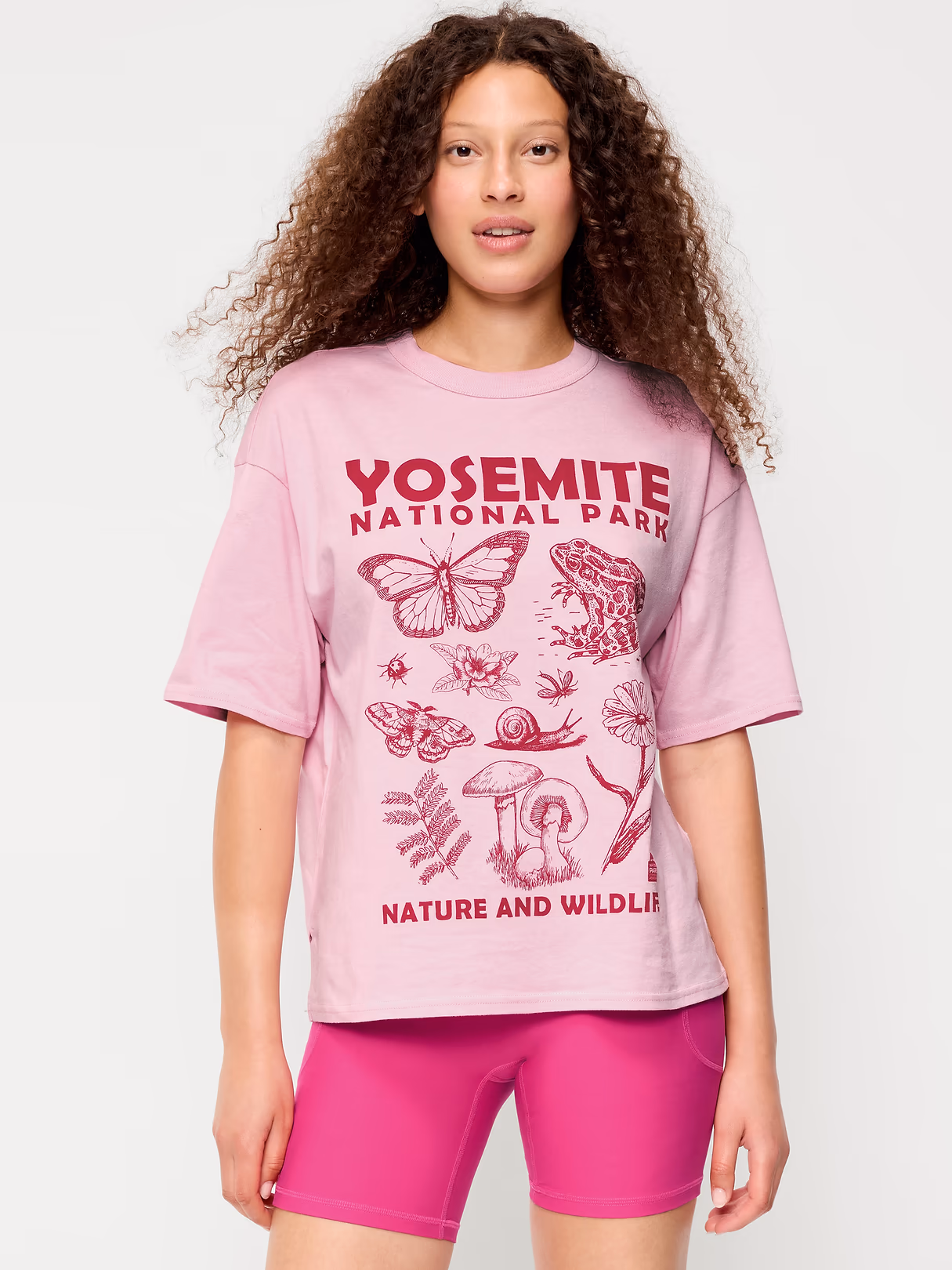 Yosemite National Park Crew-Neck Oversized T-Shirt - Bergamot