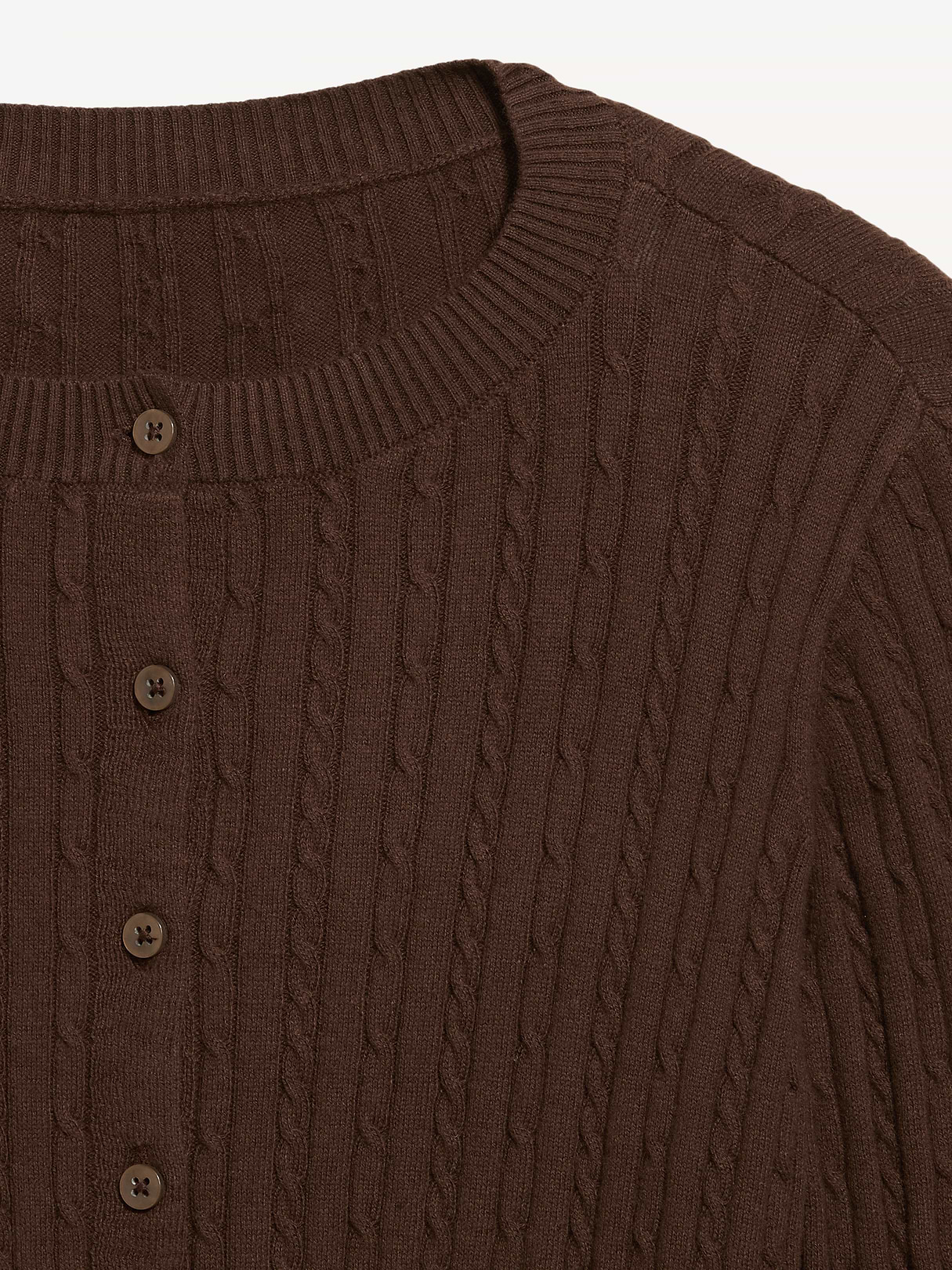 SoSoft Cropped Crew-Neck Cardigan - Earthen