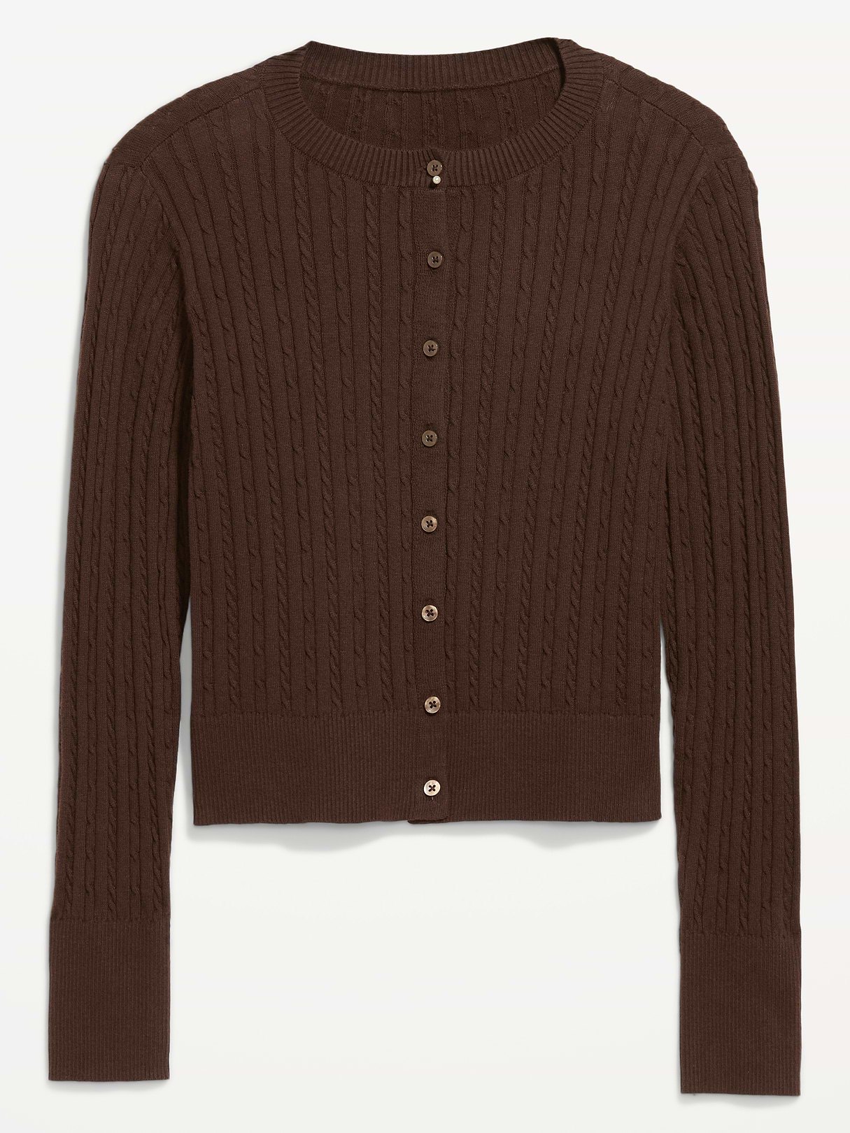 SoSoft Cropped Crew-Neck Cardigan - Earthen