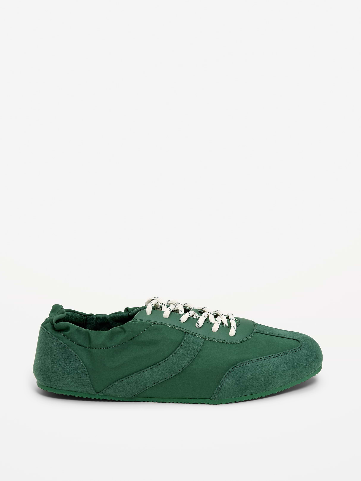 Ruched Lace-Up Sneakers for Women - Field Of Greens