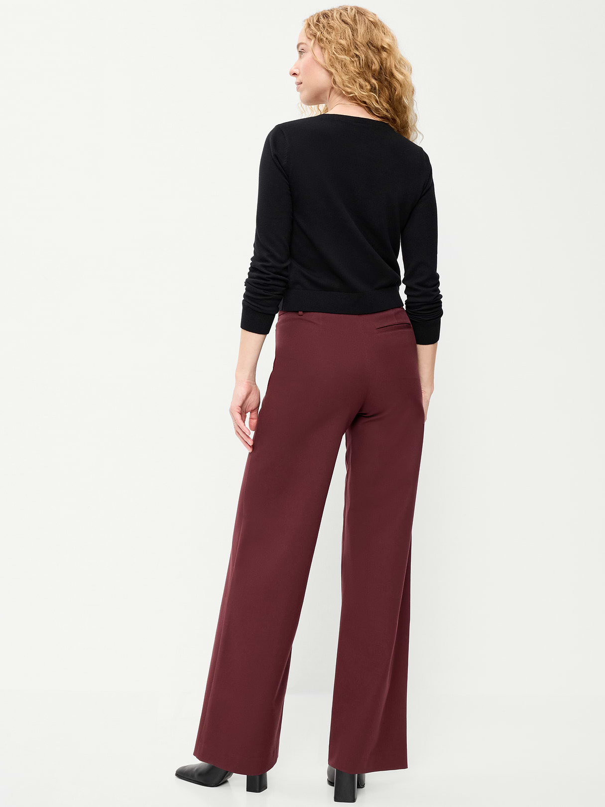 High-Waisted Pull-On Pixie Wide Leg Pants - Raisin Arizona