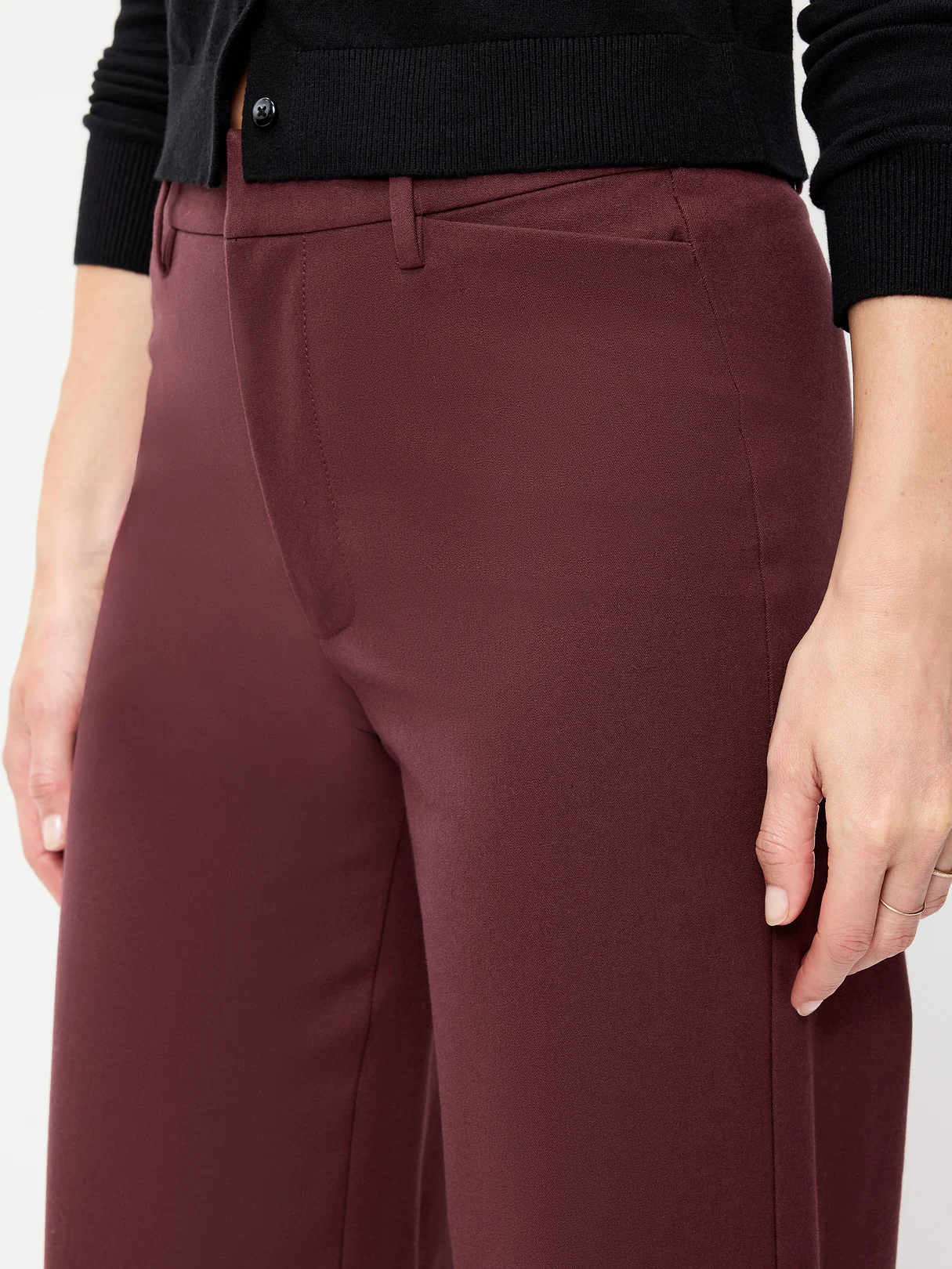 High-Waisted Pull-On Pixie Wide Leg Pants - Raisin Arizona