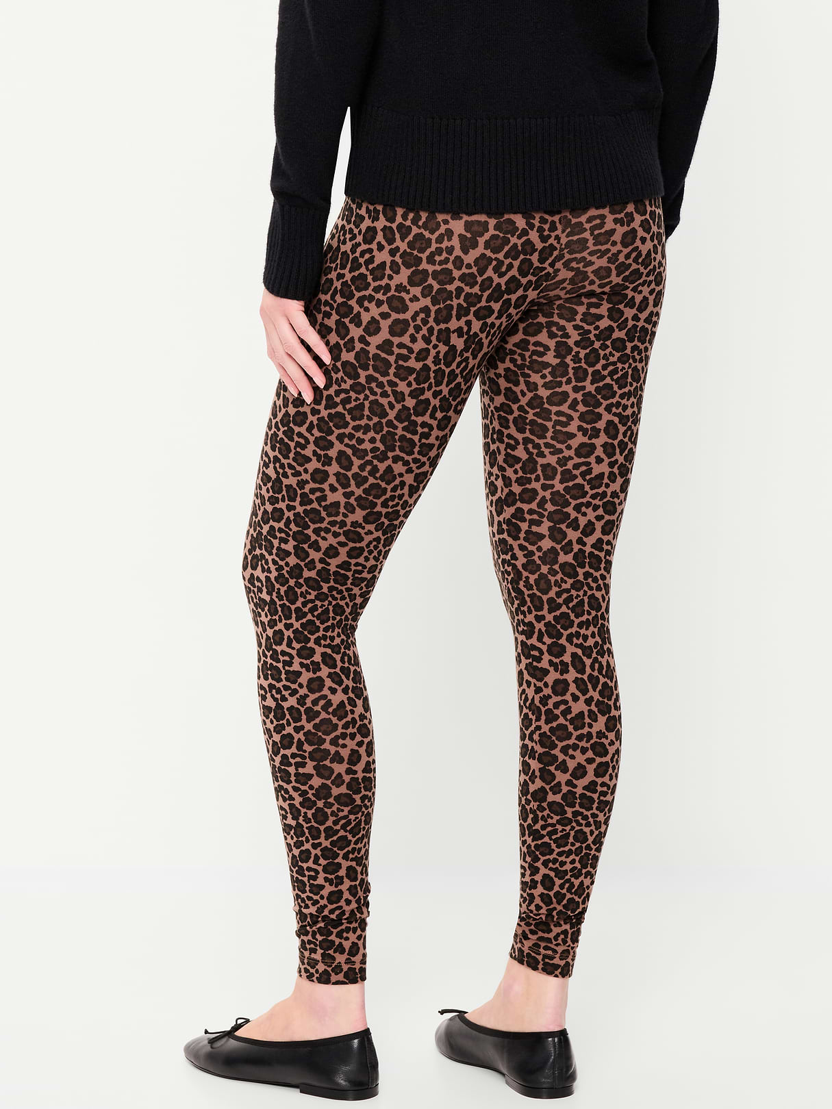 High-Waisted Fashion Layering Leggings 3-Pack - Cheetah Brown