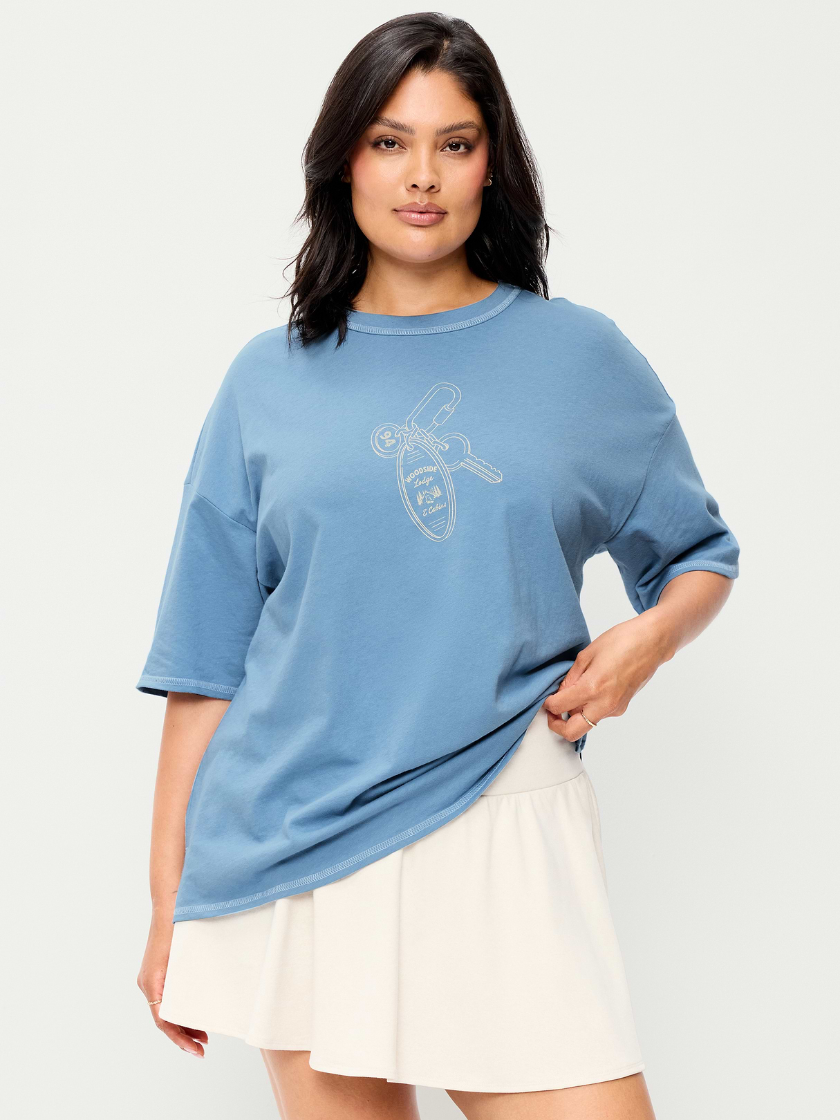 Short-Sleeve Loose Graphic T-Shirt - Naturalist Blue