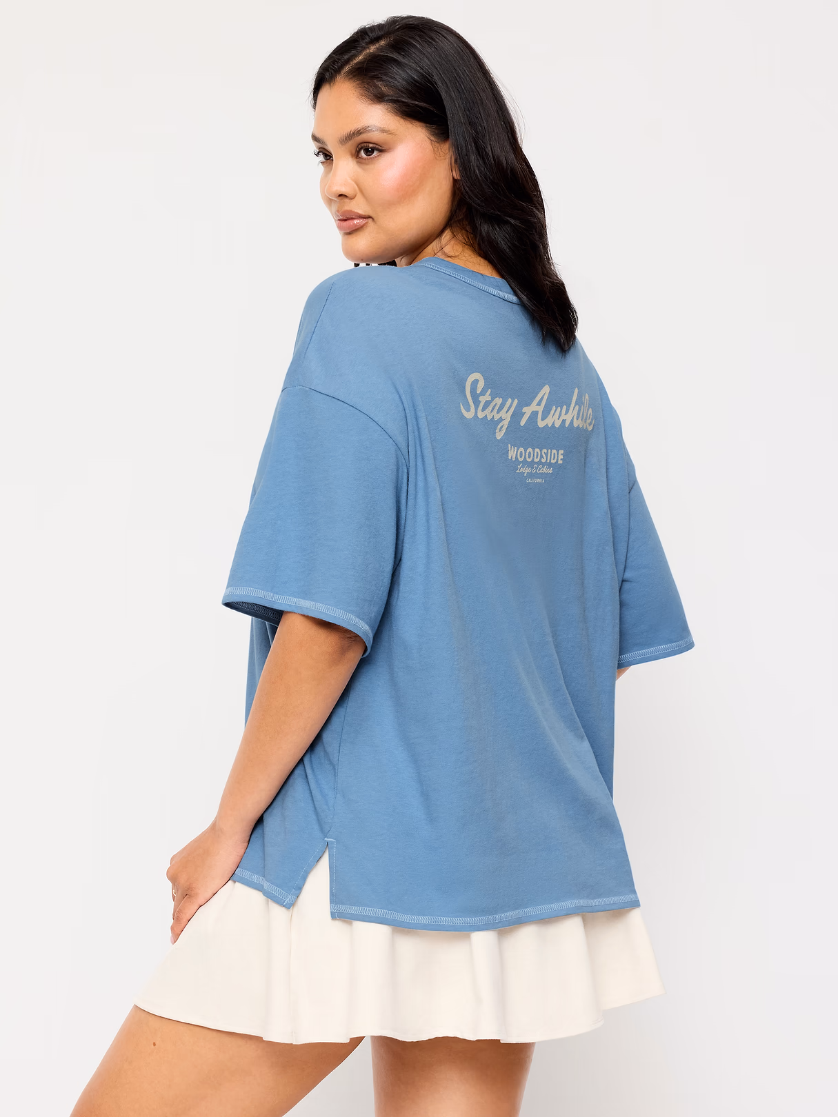 Short-Sleeve Loose Graphic T-Shirt - Naturalist Blue