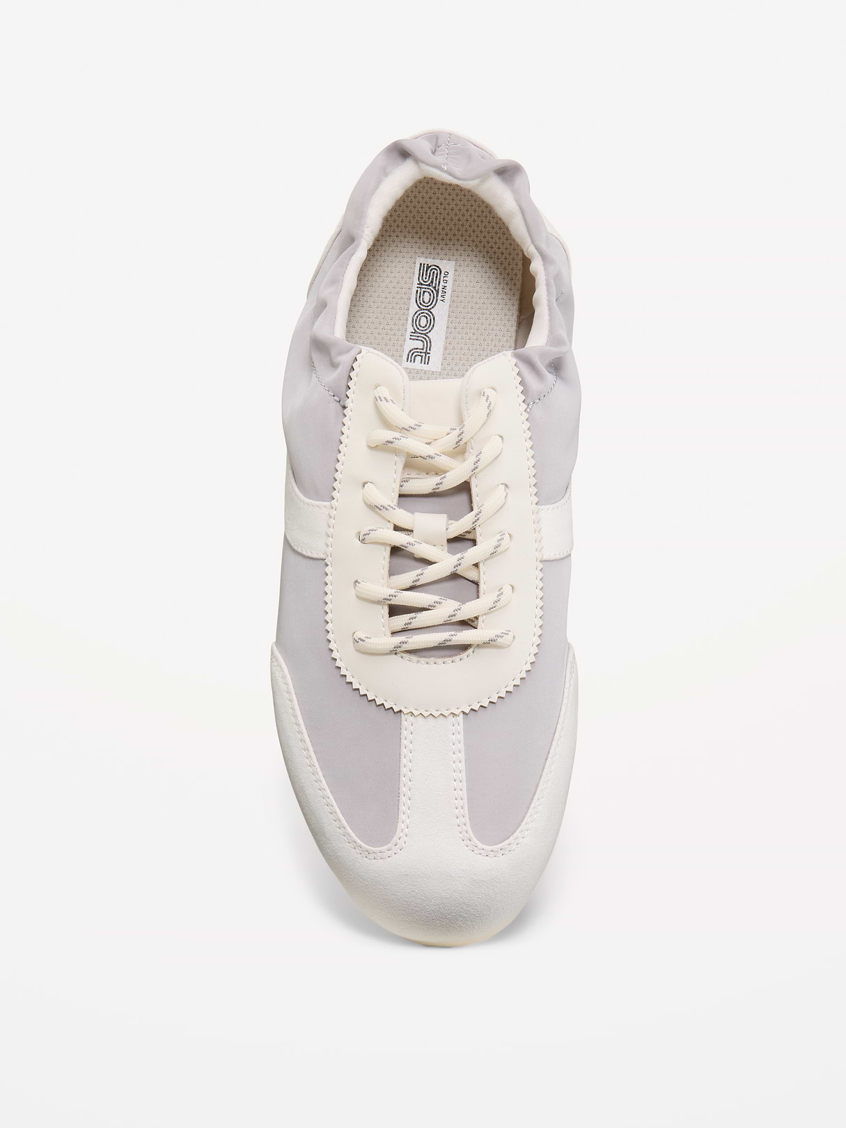 Ruched Lace-Up Sneakers for Women - Magnolia