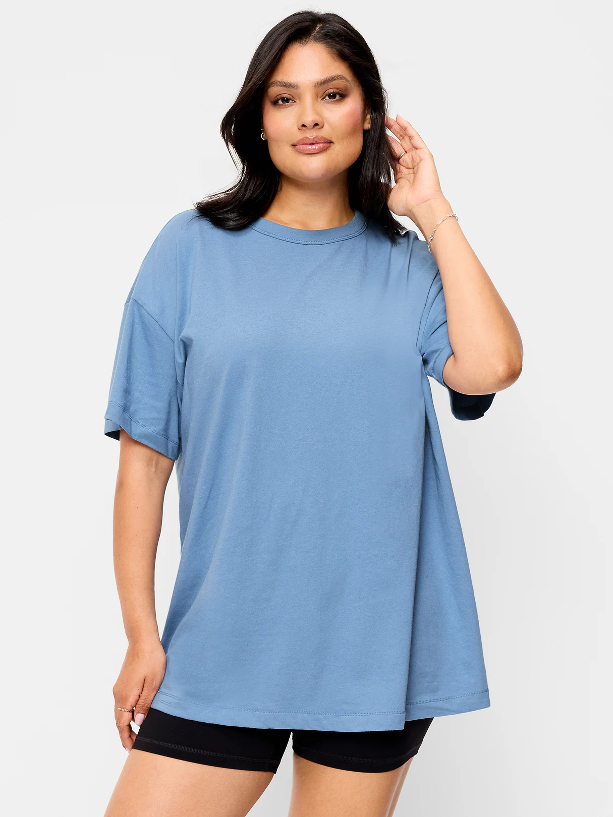 Oversized EveryWear Tunic T-Shirt - Naturalist Blue