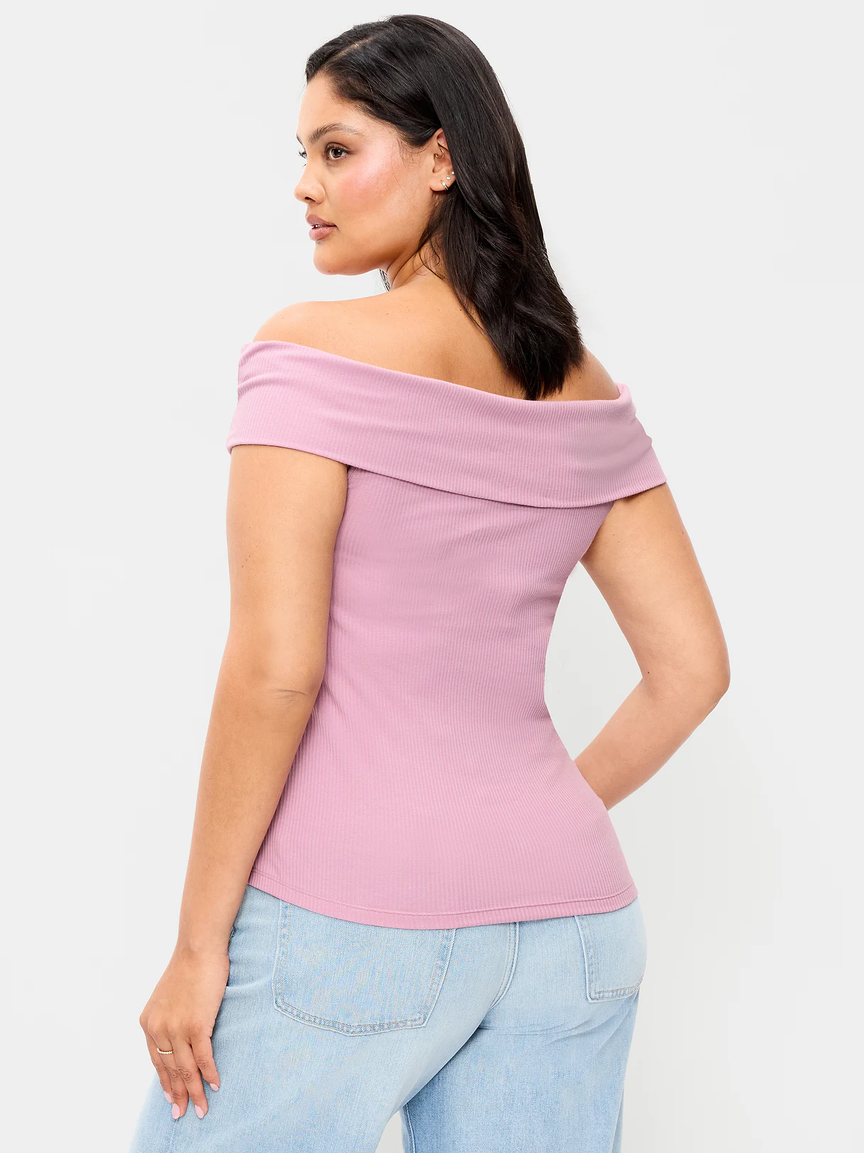 Off-The-Shoulder Fitted Top - Rose Dawn
