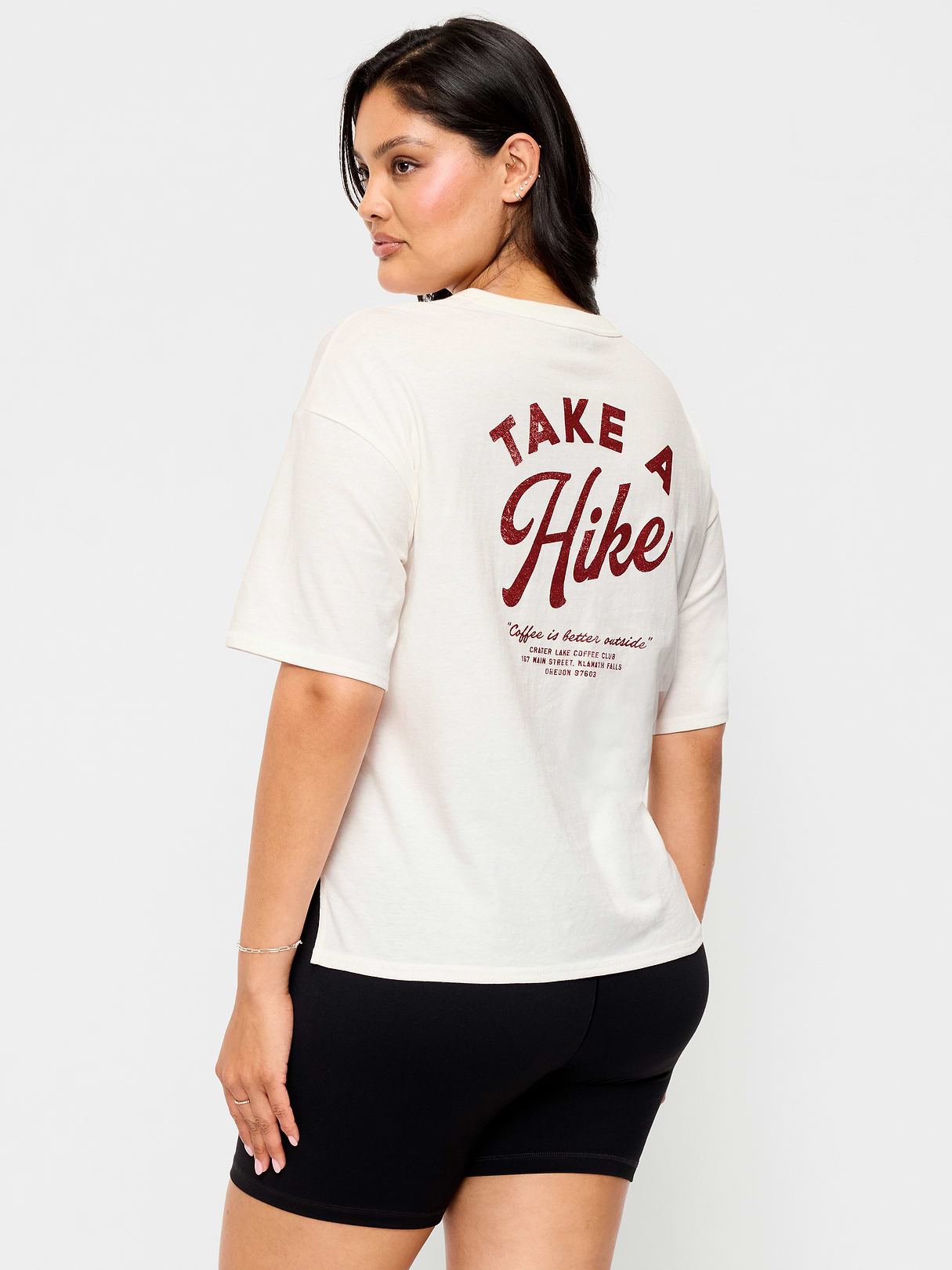 Short-Sleeve Loose Graphic T-Shirt - Sea Salt
