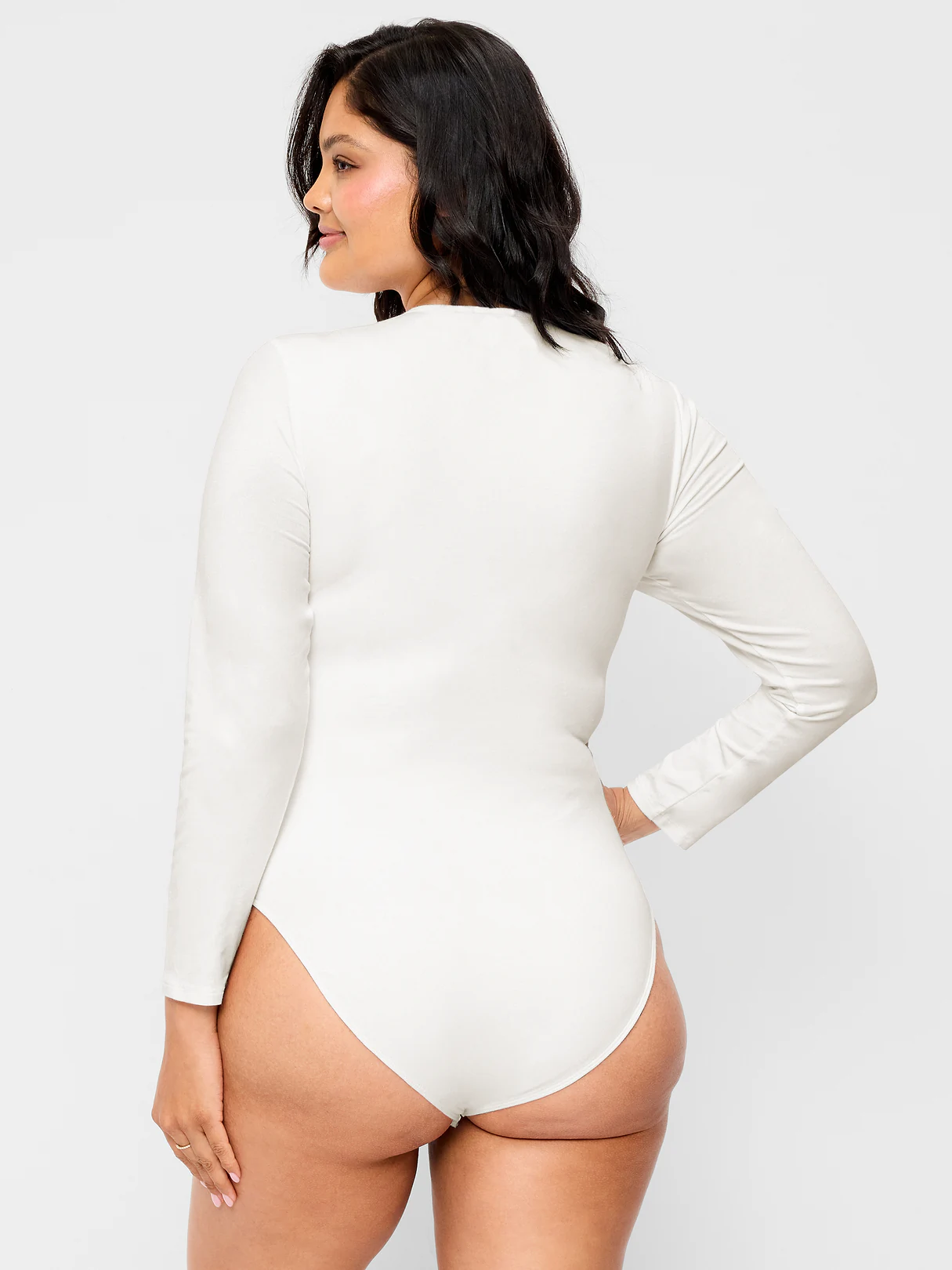 Long-Sleeve Crew-Neck Bodysuit - Calla Lilies