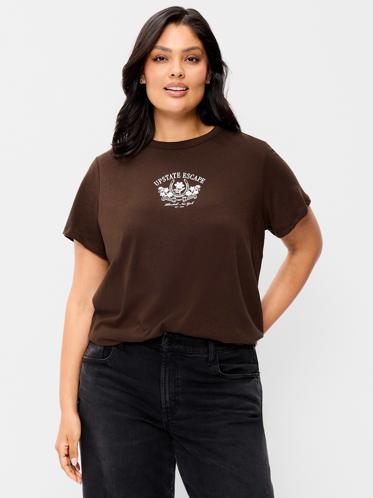 EveryWear Crew-Neck Graphic T-Shirt - Earthen