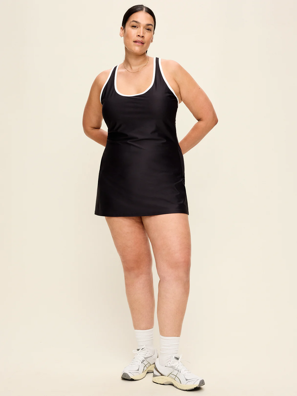 PowerSoft Keyhole Athletic Dress - Black Jack