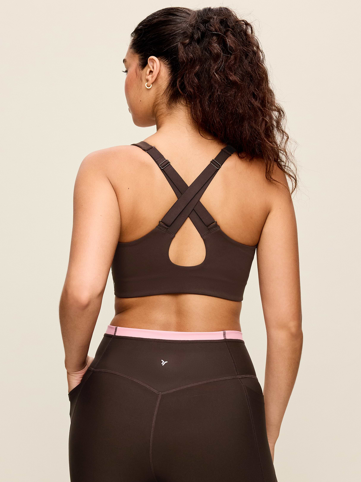 High Support PowerSoft Sports Bra - Black Coffee