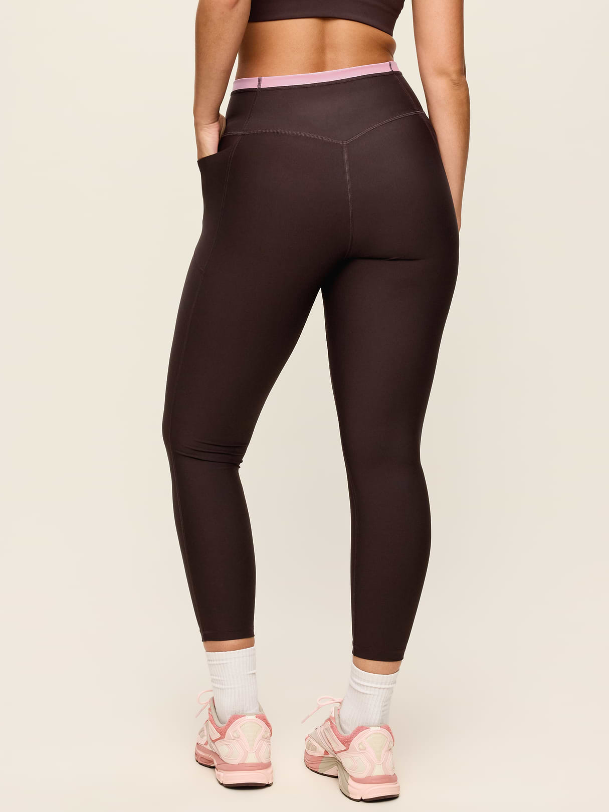 Extra-High Waisted PowerSoft Boundless 7/8 Leggings – No Front Seam - Black Coffee
