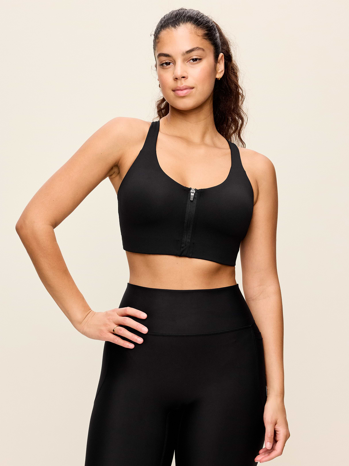 High Support PowerSoft Sports Bra - Black Jack