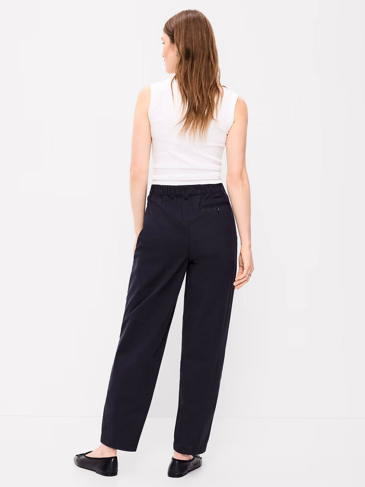 High-Waisted OGC Chino Tapered Straight Pants - Navy Captain