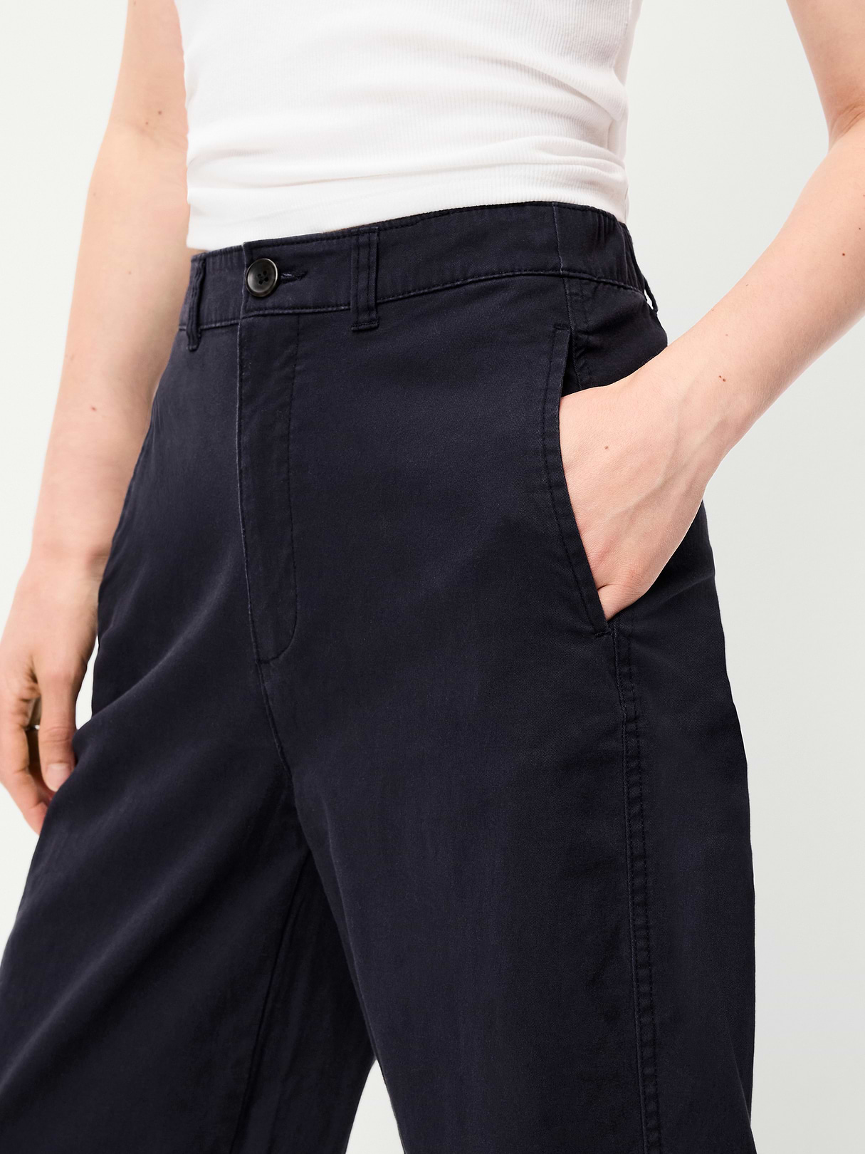 High-Waisted OGC Chino Tapered Straight Pants - Navy Captain