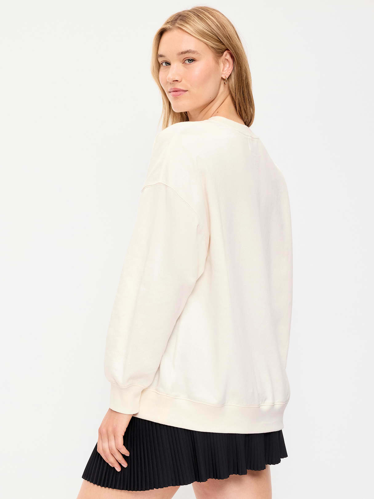 SoComfy Oversized Graphic Sweatshirt - Sea Salt