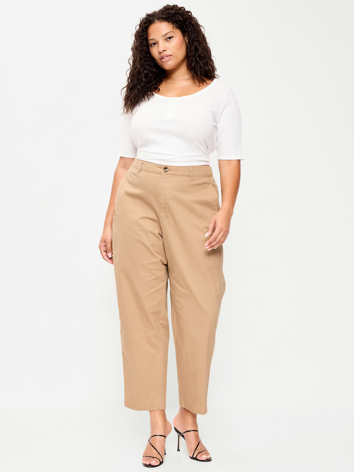 High-Waisted OGC Chino Tapered Straight Pants - Teakwood 2