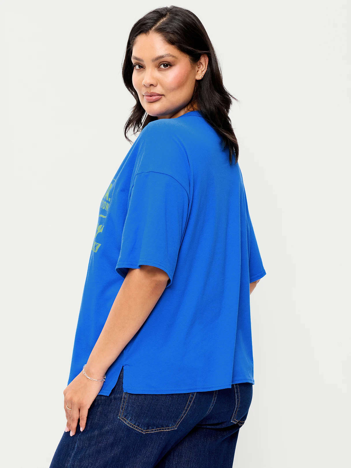 Yosemite National Park Crew-Neck Oversized T-Shirt - Blue Moon