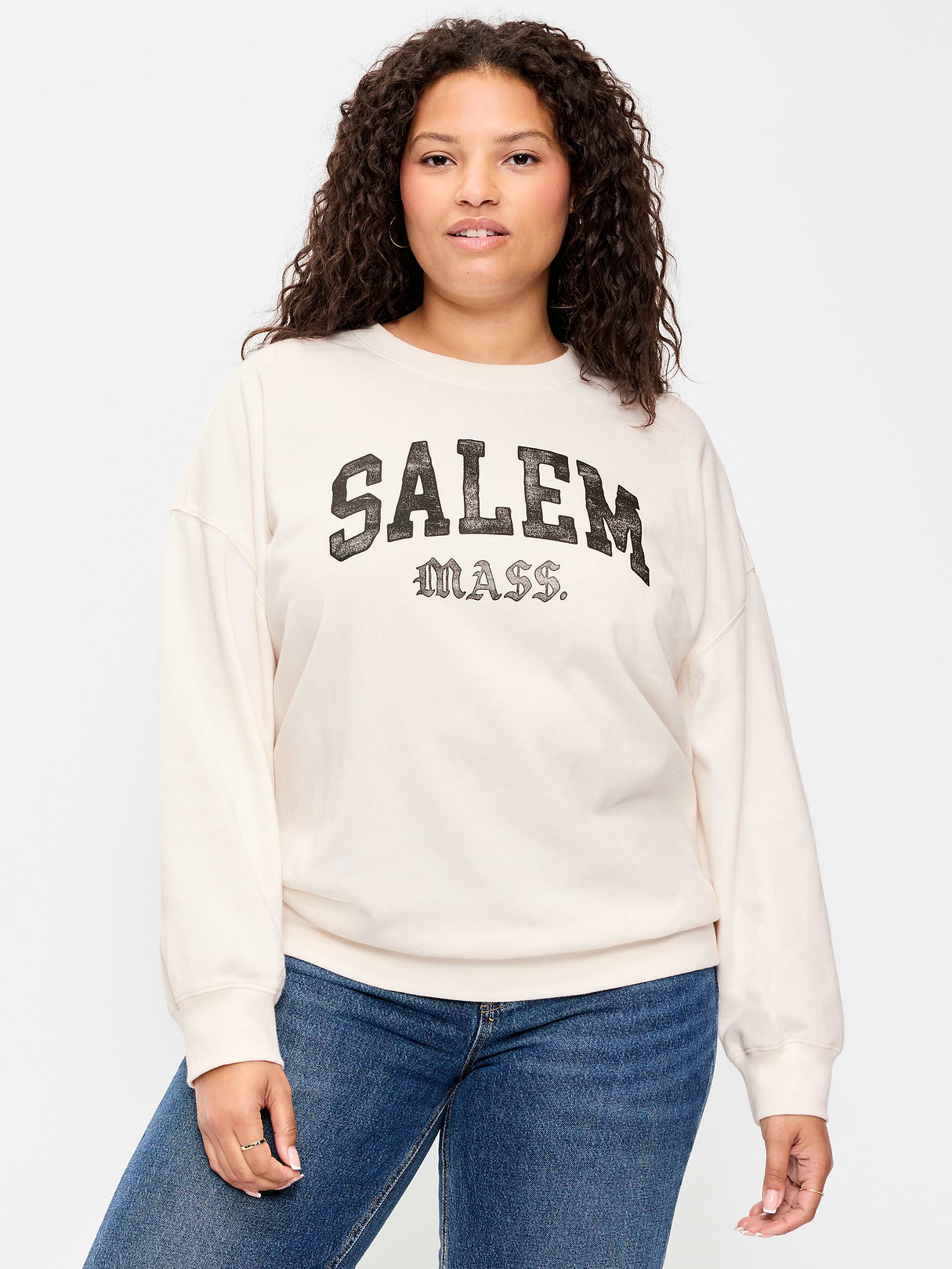 SoComfy Oversized Graphic Sweatshirt - Sea Salt
