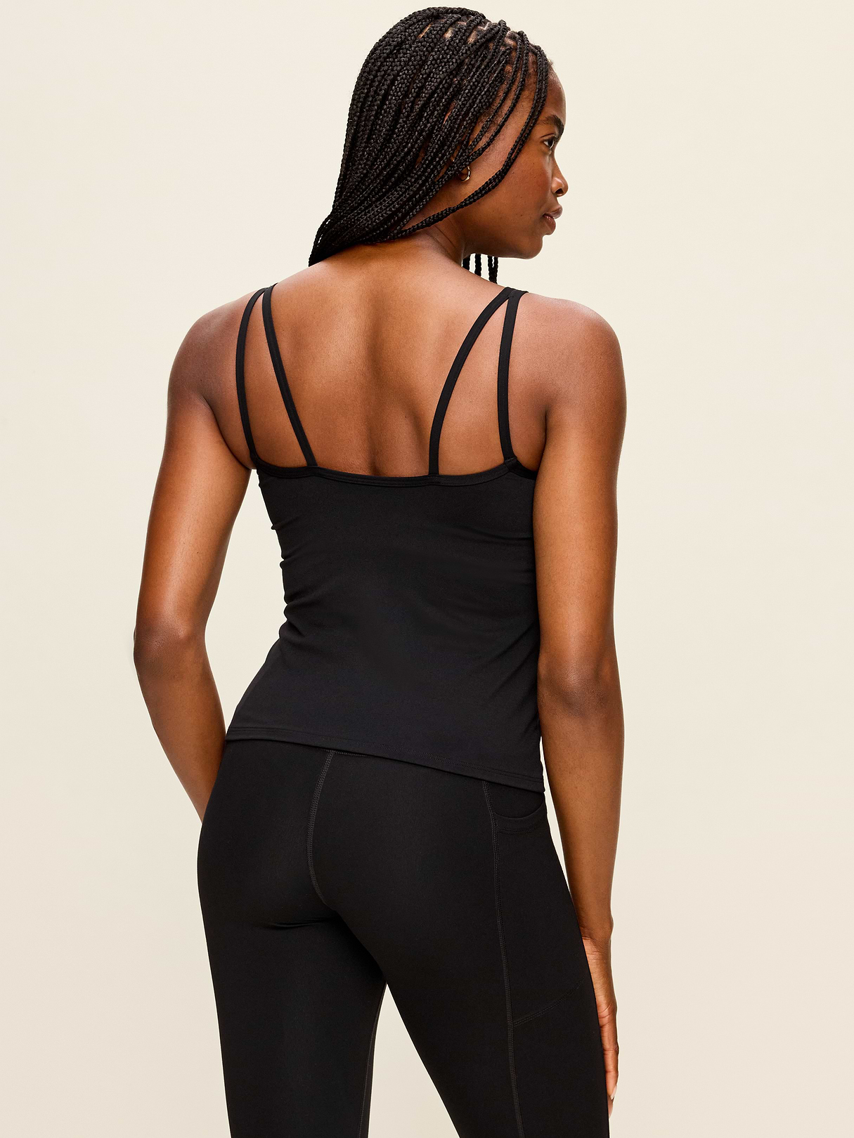 StudioSmooth Strappy Light Support Top - Black Jack