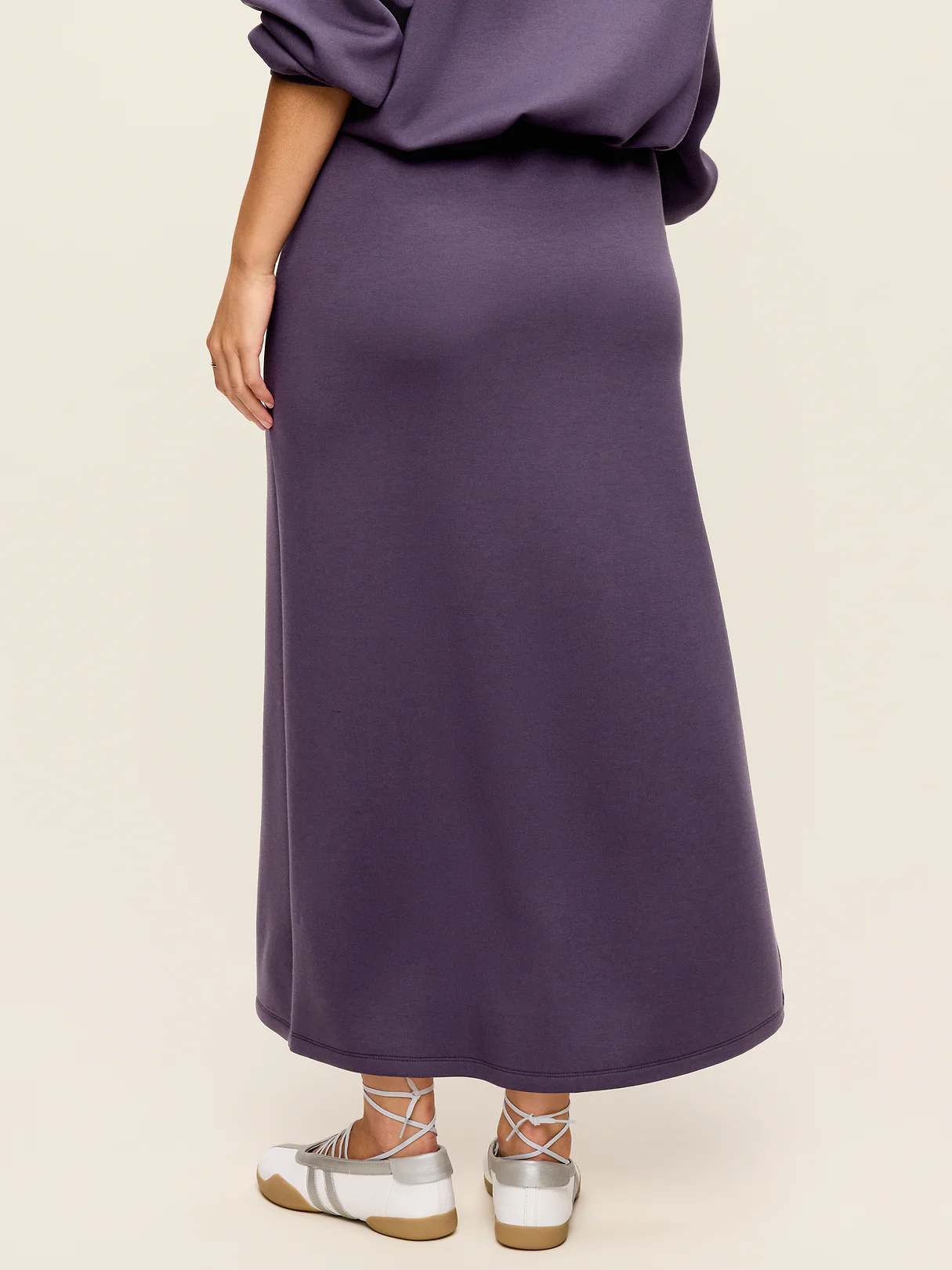 High-Waisted Bounce Fleece Maxi Skirt - Nebula