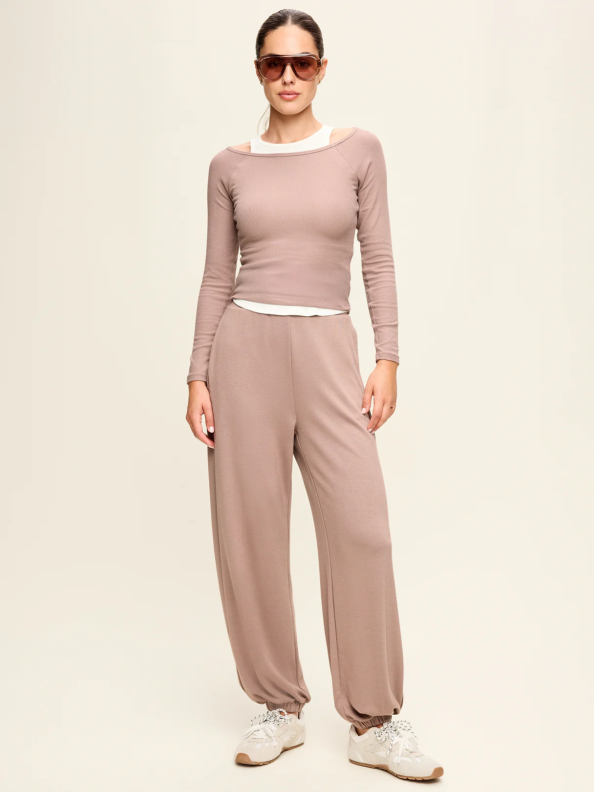 Oversized Bounce Lite Bubble Joggers - Mocha