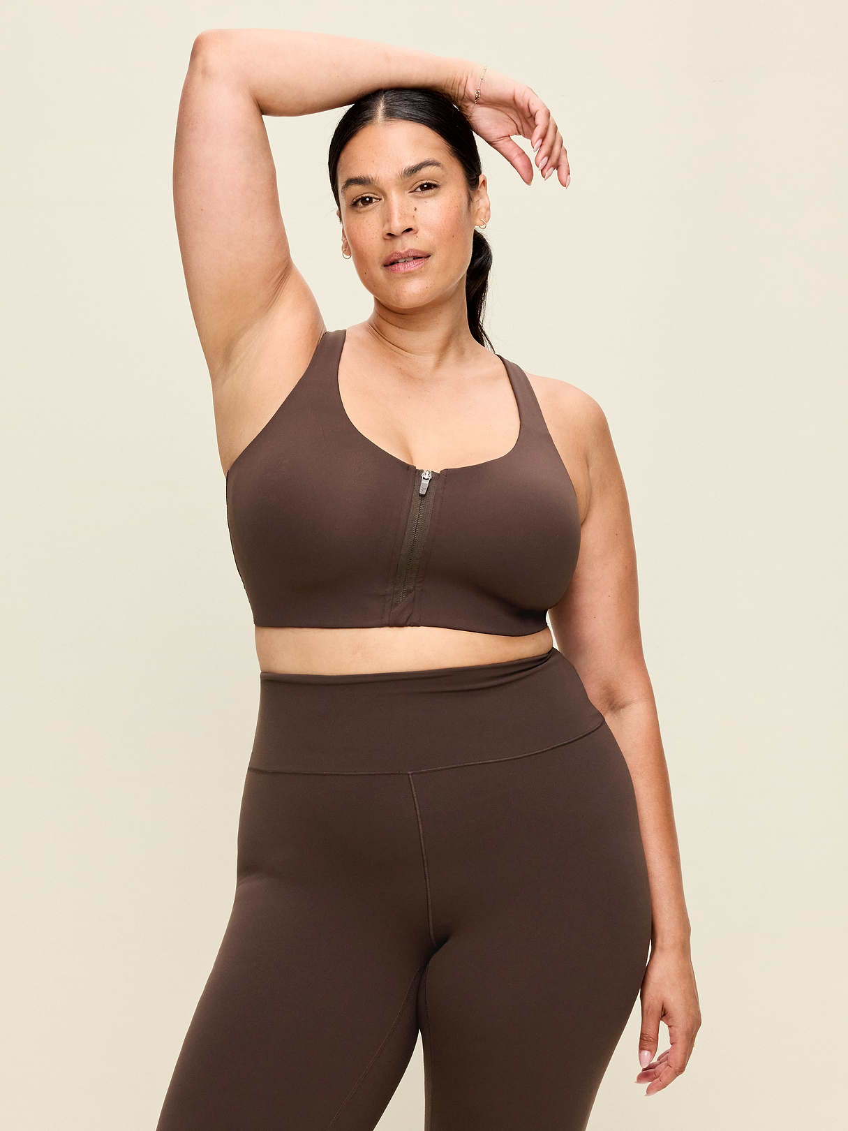High Support PowerSoft Sports Bra - Black Coffee