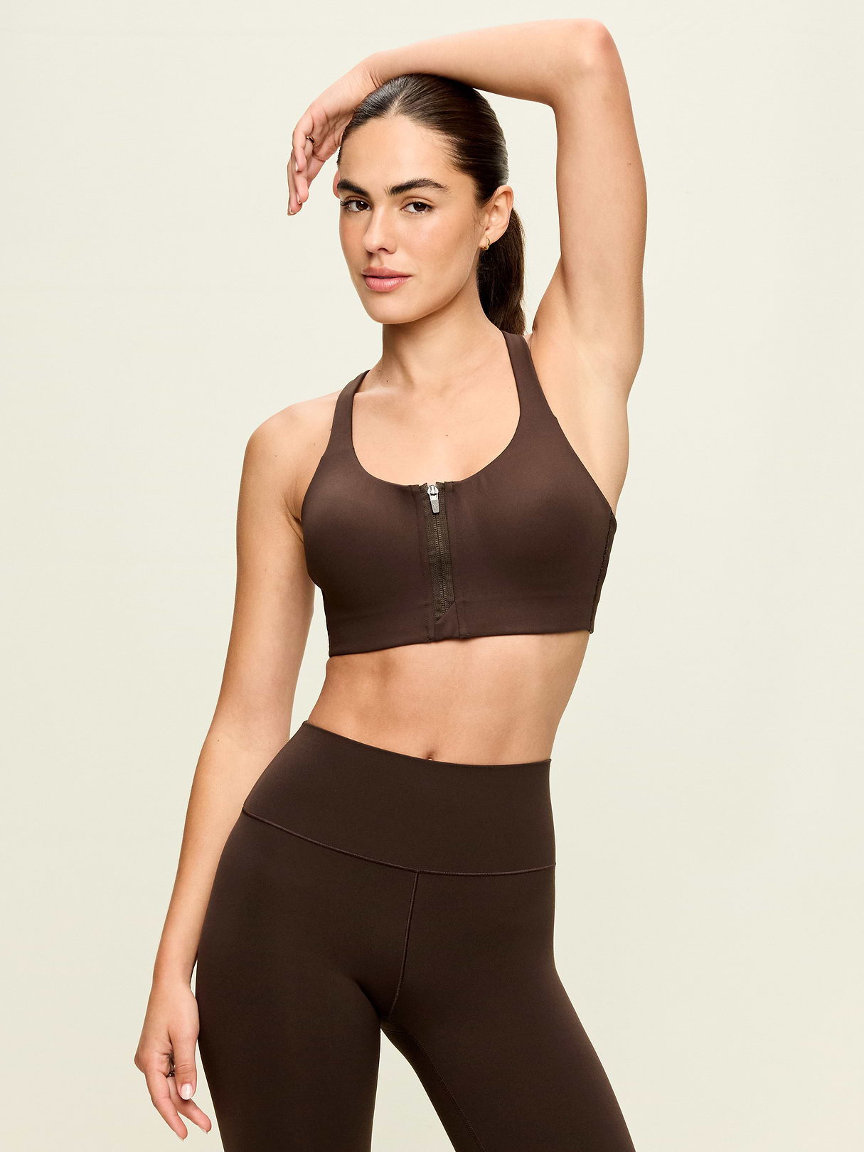 High Support PowerSoft Sports Bra - Black Coffee
